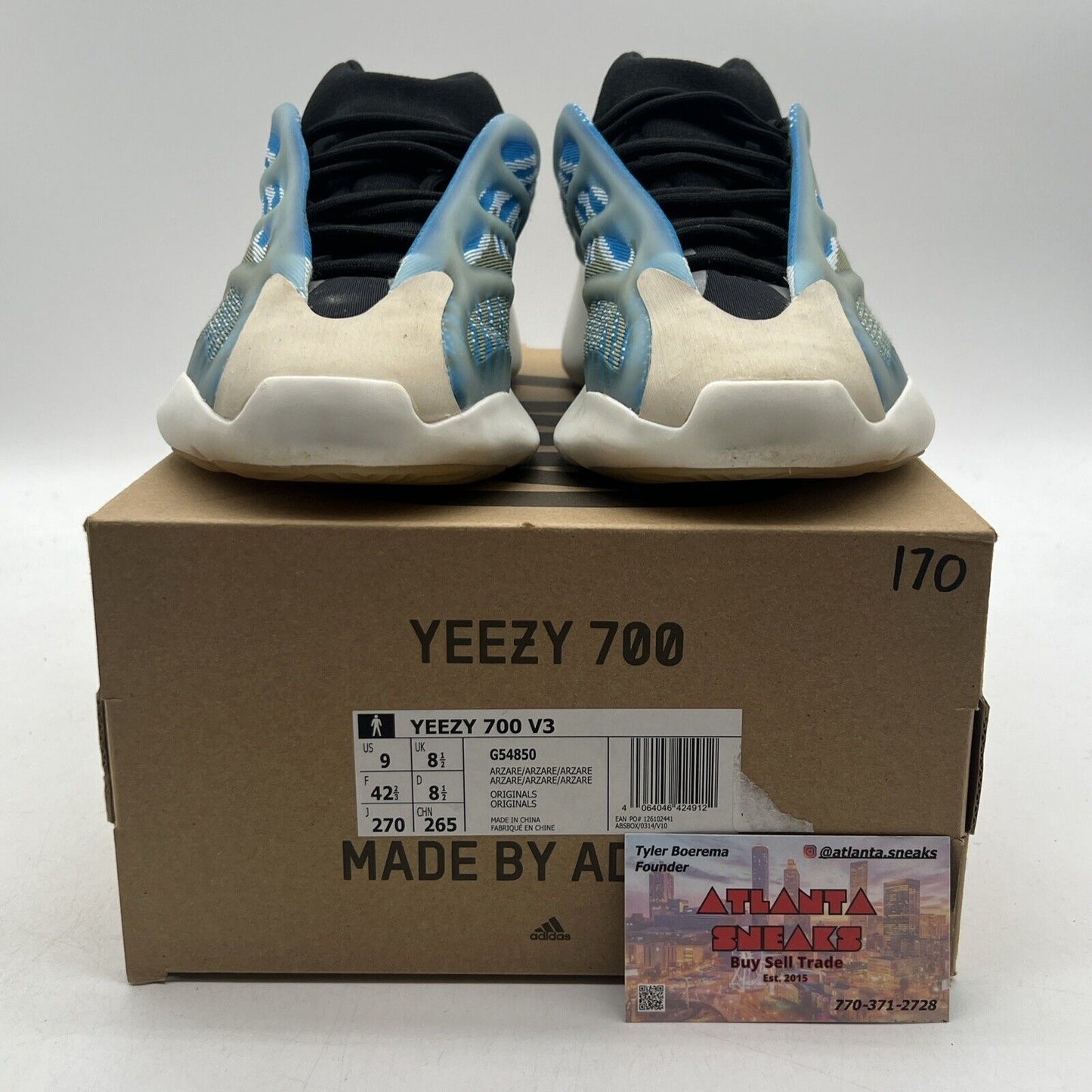 Size 9 - adidas Yeezy 700 V3 Arzareth Black Cream (G54850)