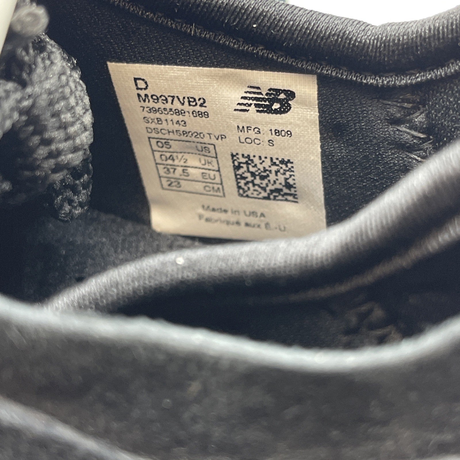 Size 5 - New Balance 997 Deconstructed Made In USA Black White Suede (M997VB2)