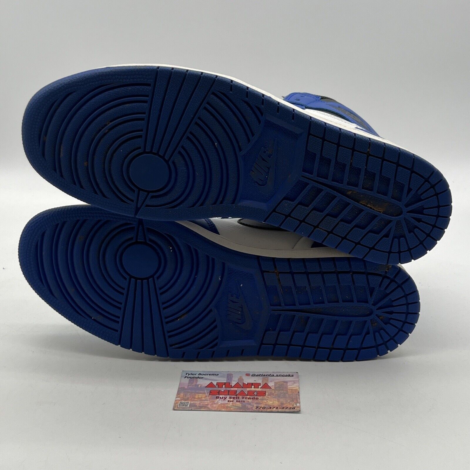 Size 12 - Jordan 1 Retro High OG Game Royal 2018 Black White Blue (555088-403)