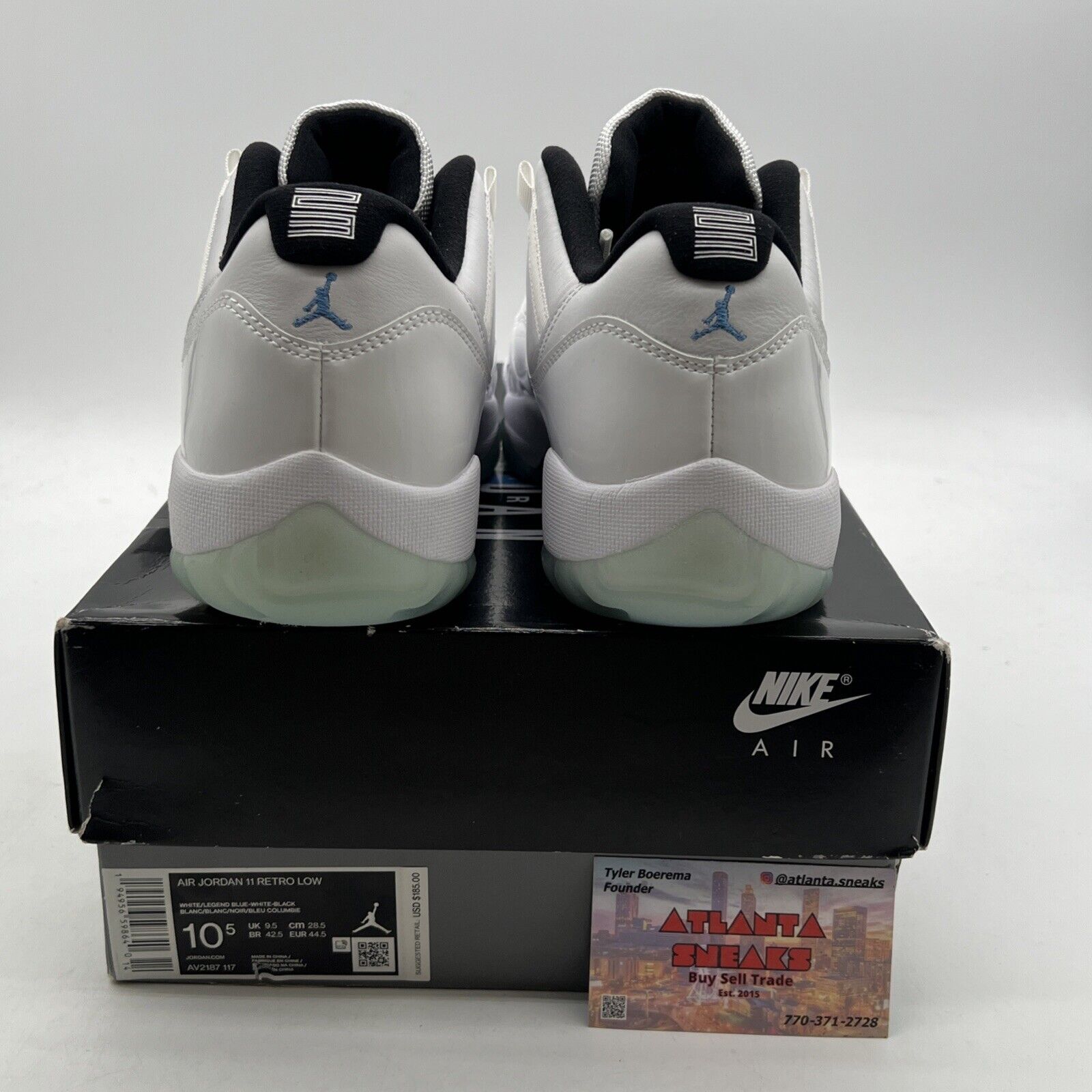 Size 10.5 - Air Jordan 11 Retro Low Legend Blue (AV2187-117)
