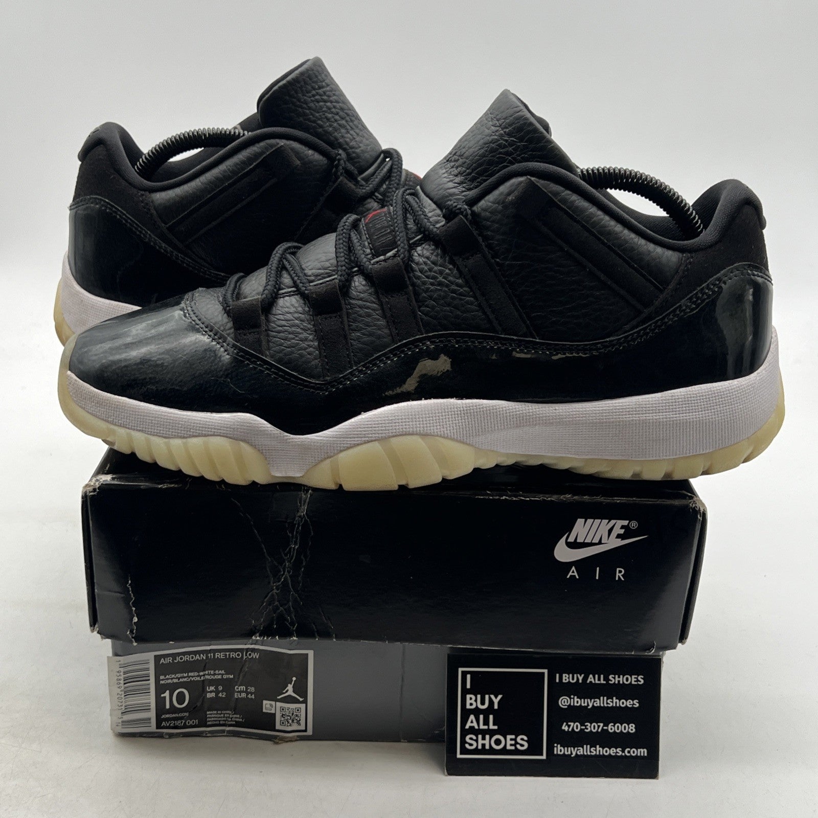 Size 10 - Air Jordan 11 Retro Low 72-10 (AV2187-001)