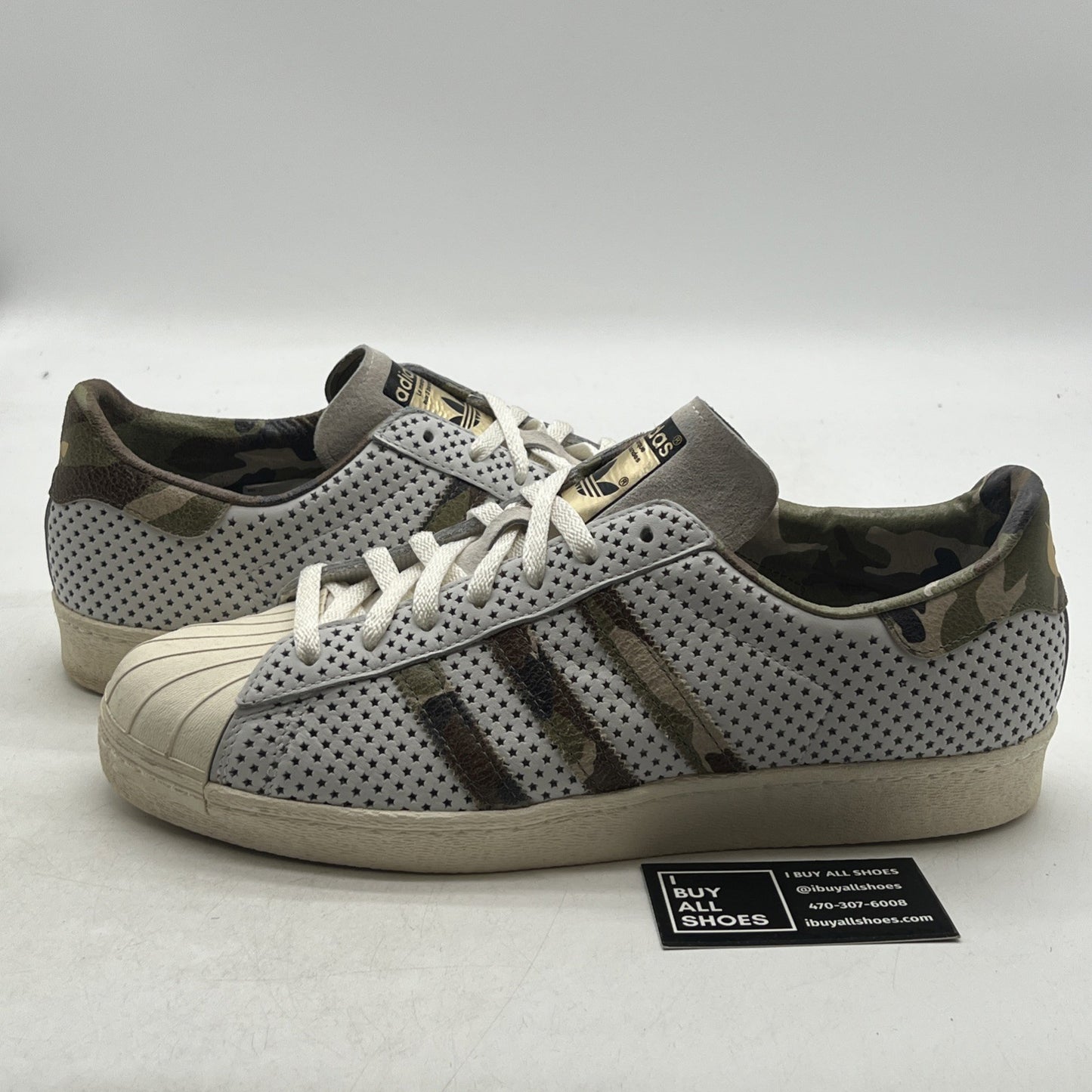 Size 13 - adidas Superstar 80s Qs Camo Stripes (Q16292)