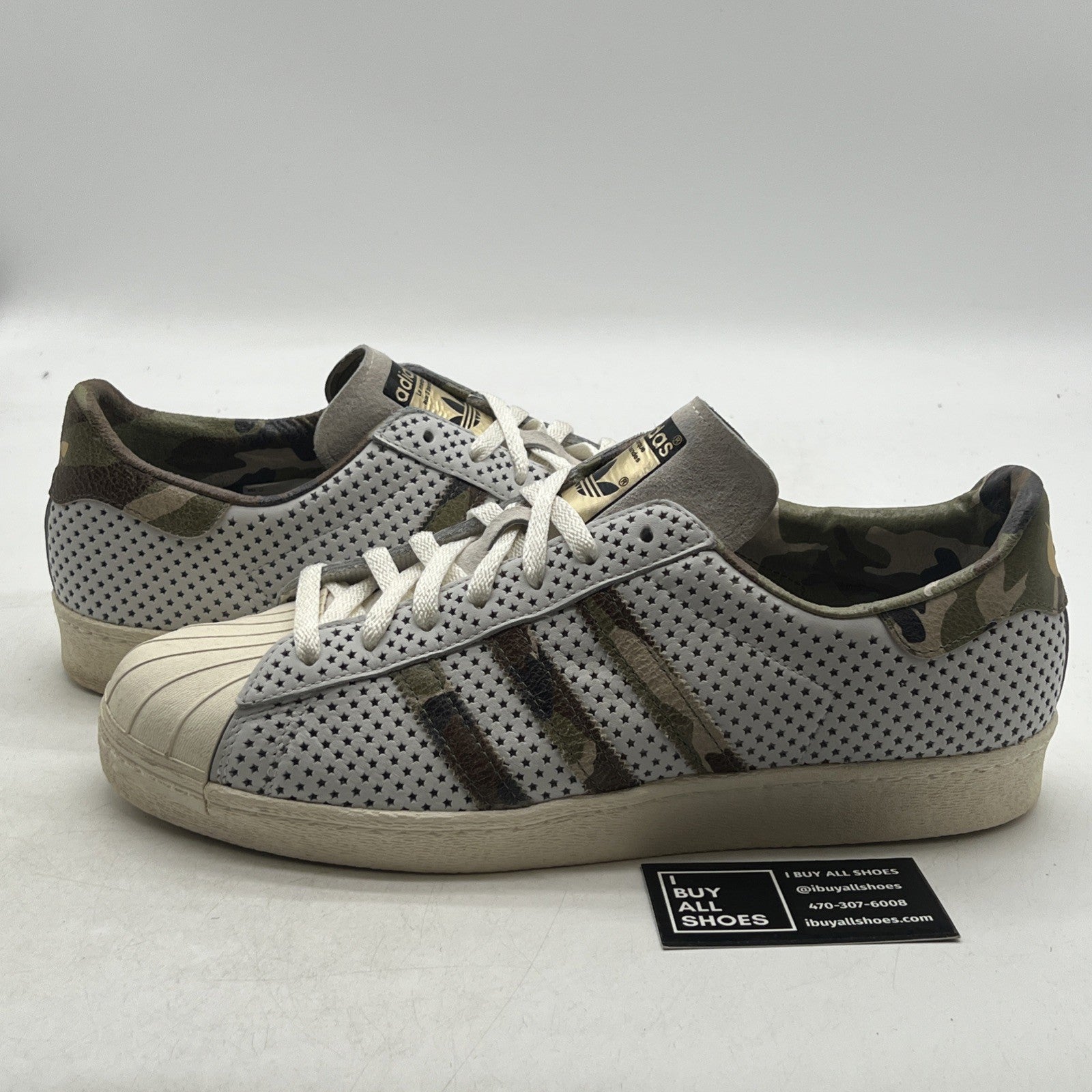 Size 13 - adidas Superstar 80s Qs Camo Stripes (Q16292)