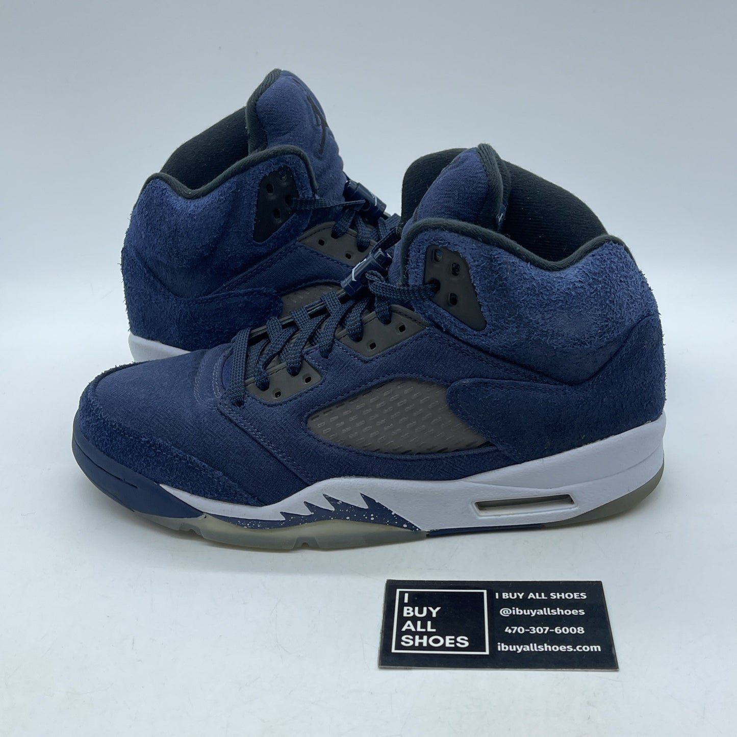 Size 8 - Air Jordan 5 Retro SE Midnight Navy Black Suede (FD6812-400)