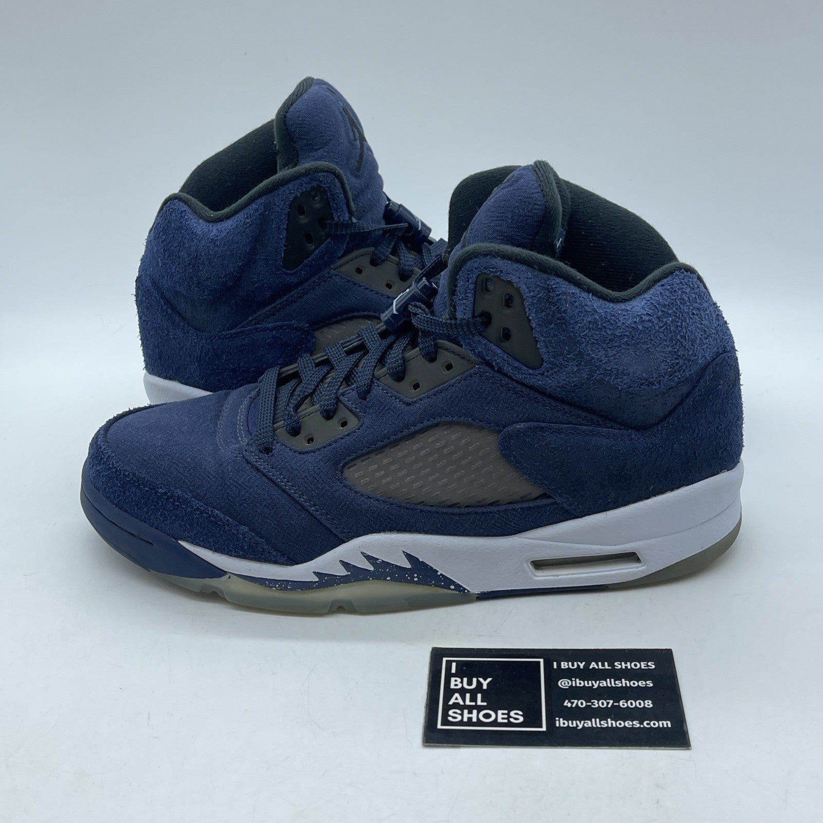 Size 8 - Air Jordan 5 Retro SE Midnight Navy Black Suede (FD6812-400)