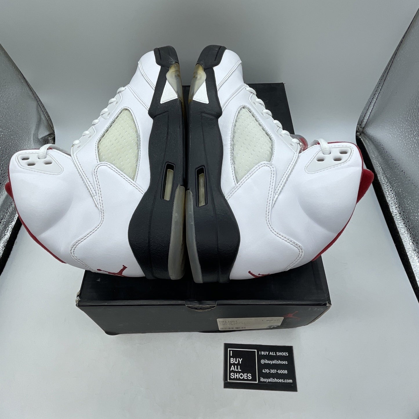 Size 9.5 - Air Jordan 5 Retro 2013 White Fire Red (136027-100)