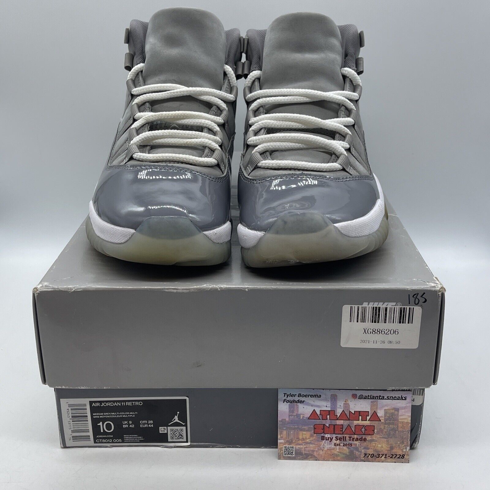 Size 10 - Jordan 11 Retro High Cool Grey Suede White Leather (CT8012-005)