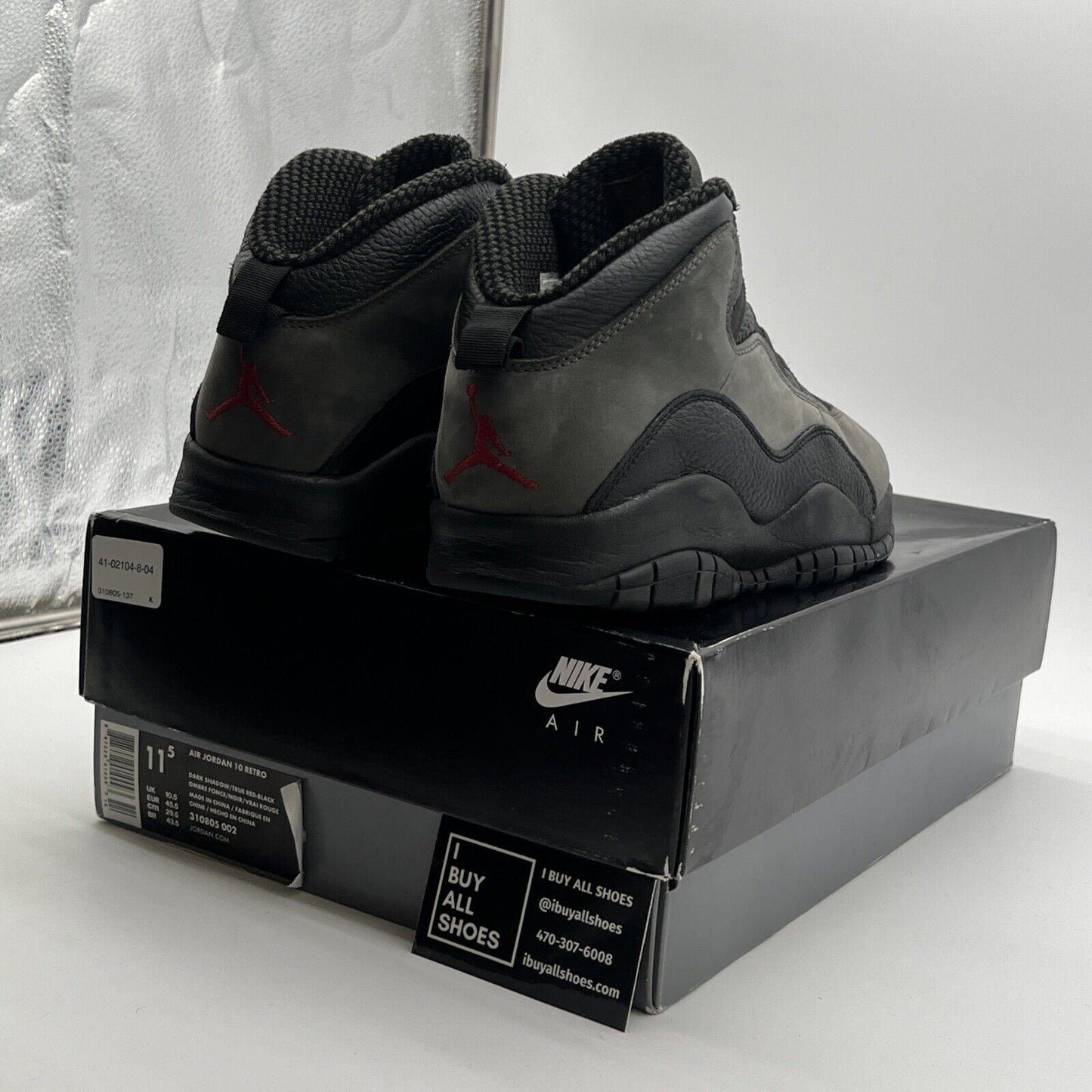 Size 11.5 - Air Jordan 10 Retro 2018 Shadow (310805-002)