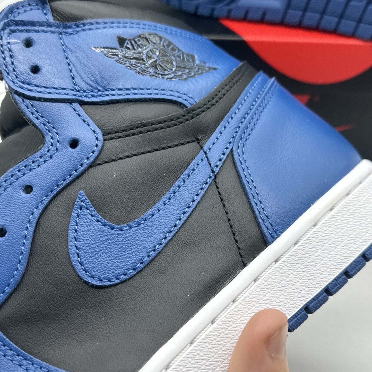 Size 10 - Jordan 1 Retro OG High Dark Marina Blue Premium. Leather OG All Under