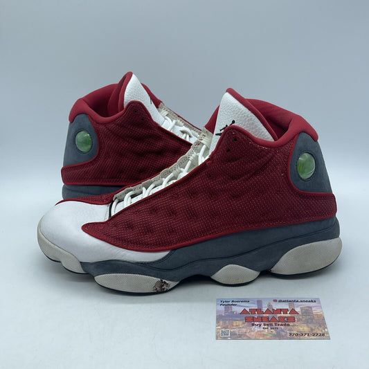 Size 10.5 - Jordan 13 Red Flint White Grey Suede Leather (DJ5982600)