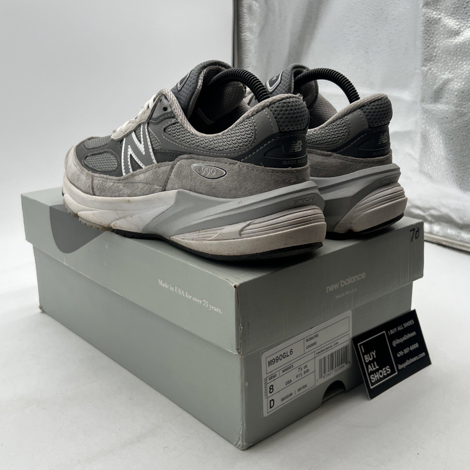 Size 8 - New Balance 990v6 Made in USA Castlerock (M990GL6)