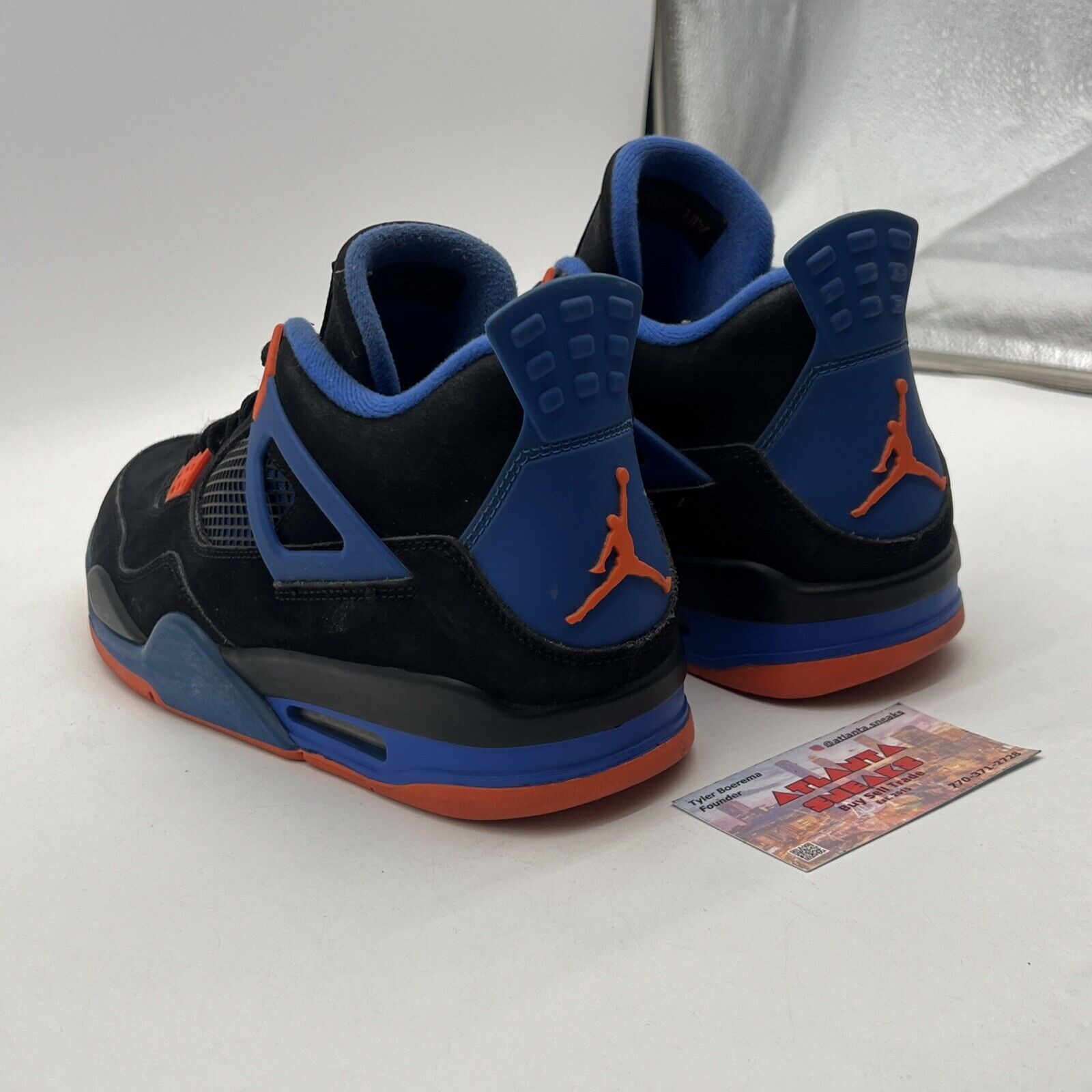 Size 11 - Air Jordan 4 Retro Cavs Black Orange Blue Suede (308497-027)