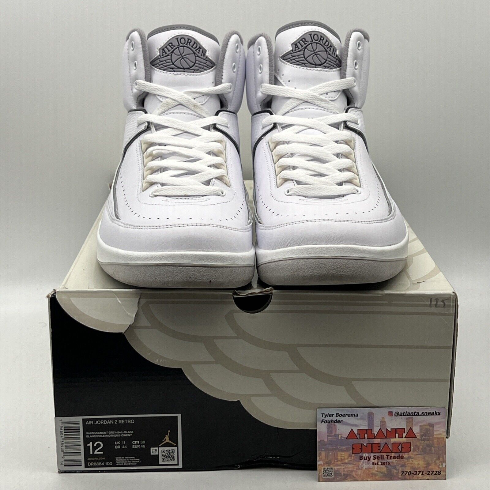 Size 12 - Air Jordan 2 Retro White Cement Leather (DR8884-100)