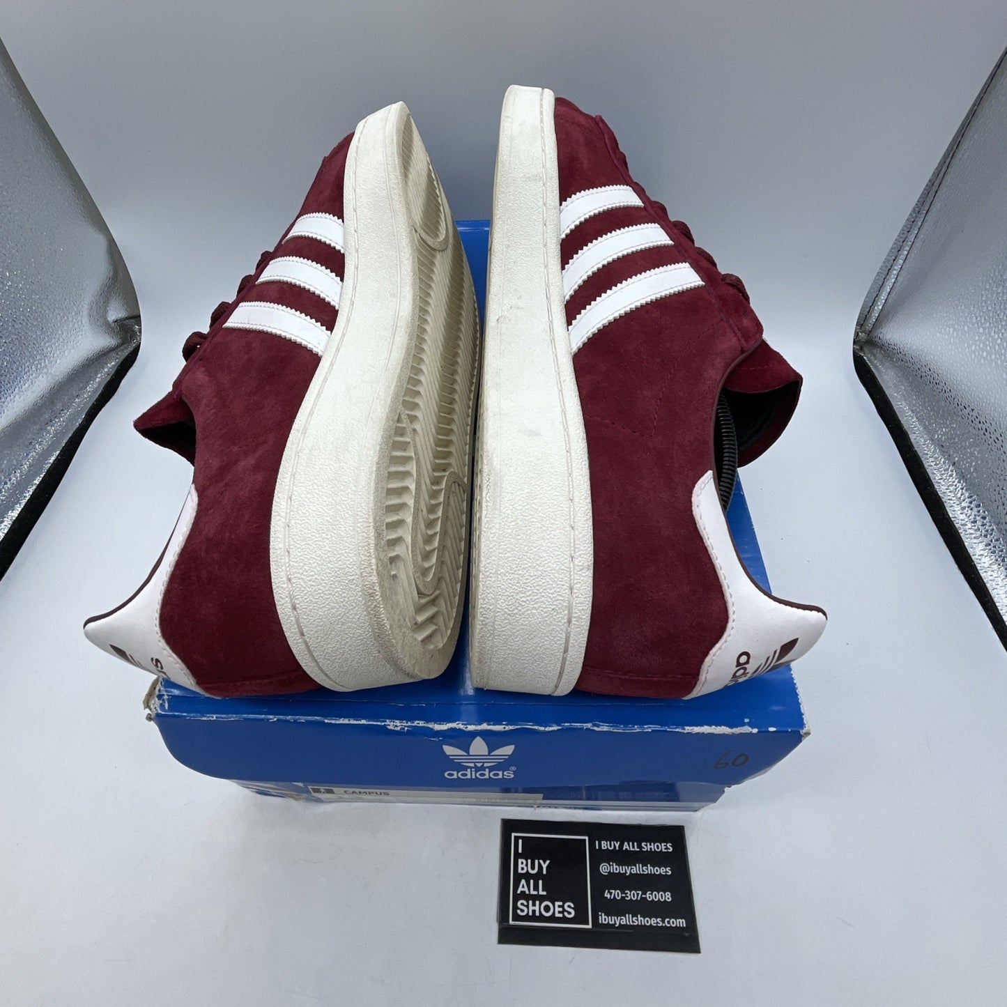 Size 13 - Adidas Campus Collegiate Burgundy (BZ0087)