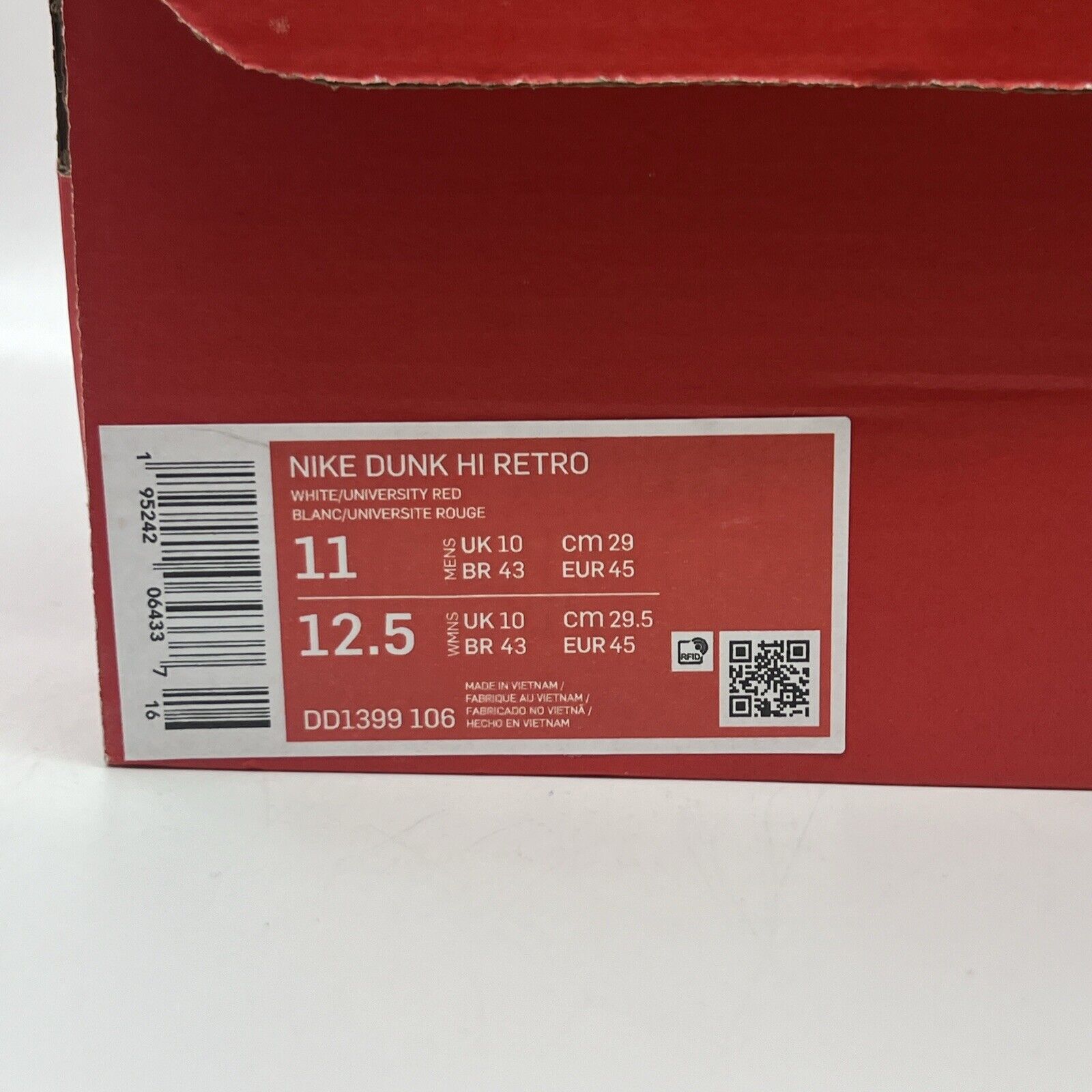 Size 11 - Nike Dunk High University Red Brand New Og All