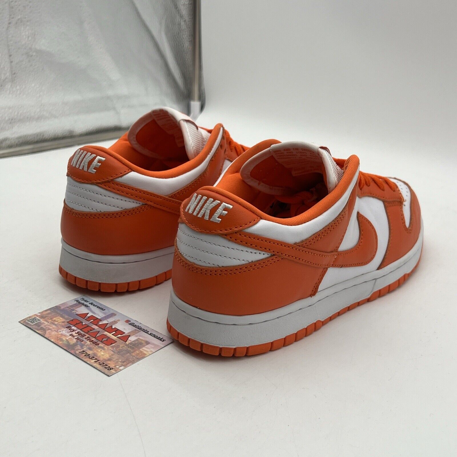 Size 7.5 - Nike Dunk Low Retro SP Syracuse 2020 White Orange Leather AV1165-001