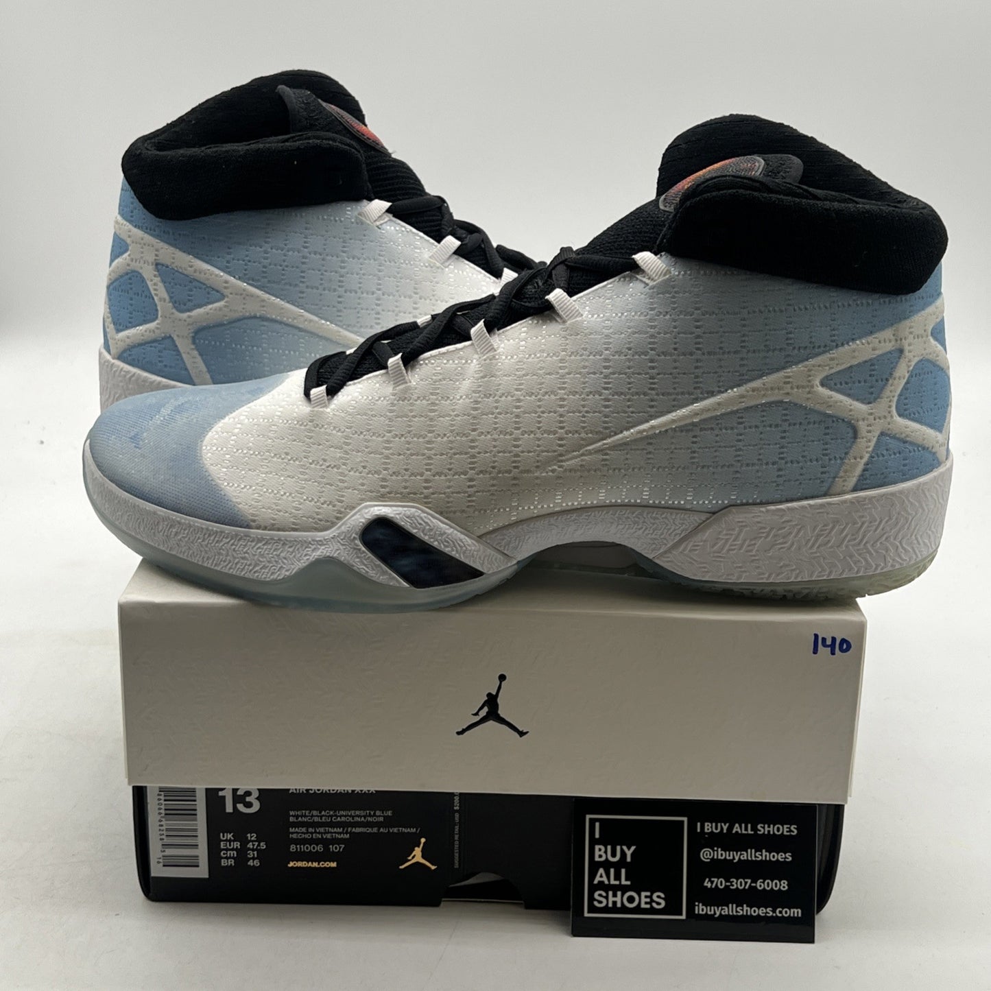 Size 13 - Air Jordan 30 UNC - (811006-107)