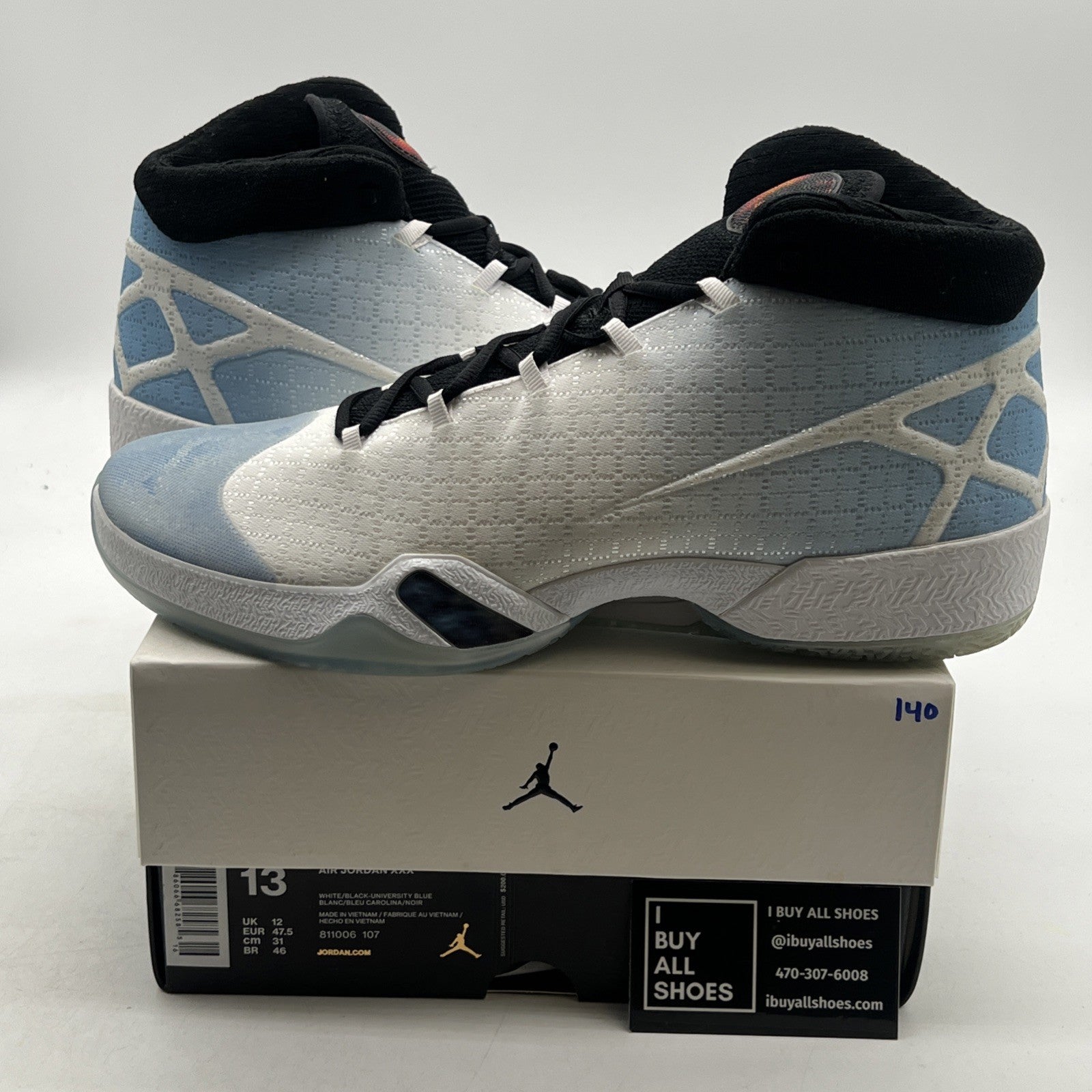 Size 13 - Air Jordan 30 UNC - (811006-107)