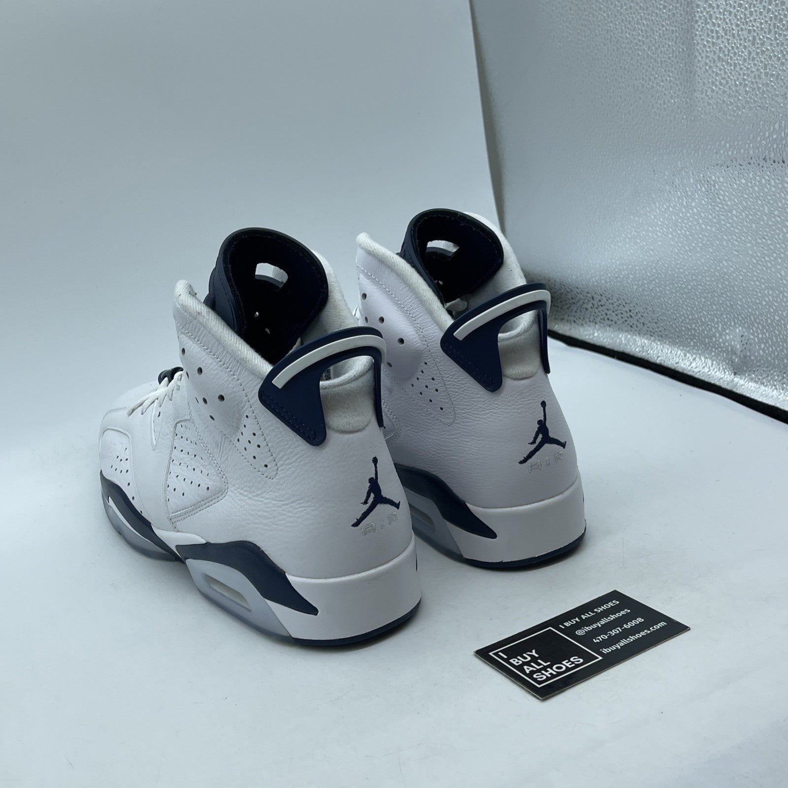 Size 12 - Jordan 6 Retro Midnight Navy White Leather (CT8529-141)