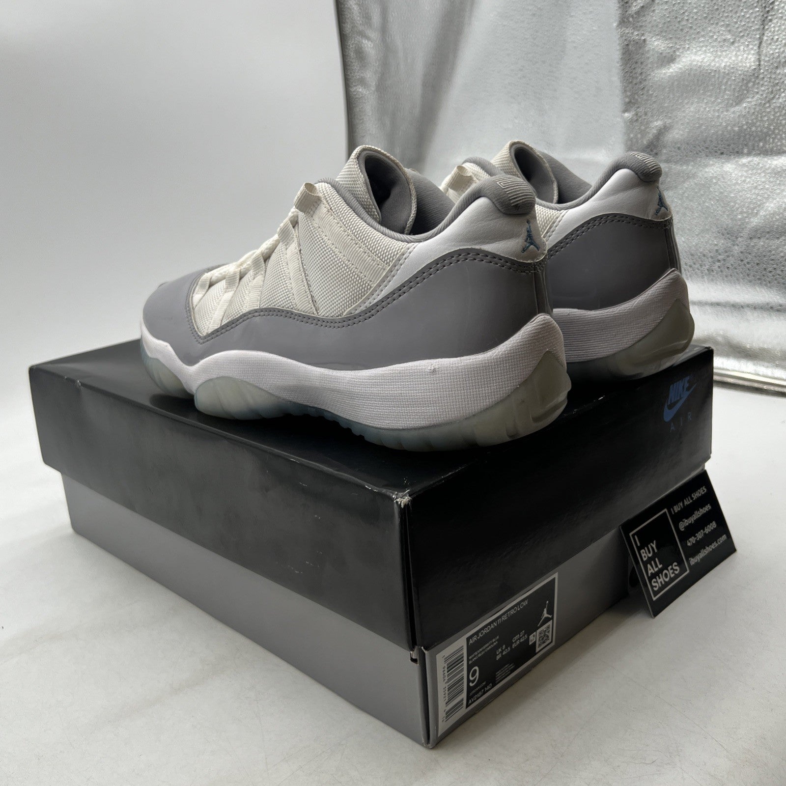Size 9 - Air Jordan 11 Retro Low Cement Grey (AV2187-140)