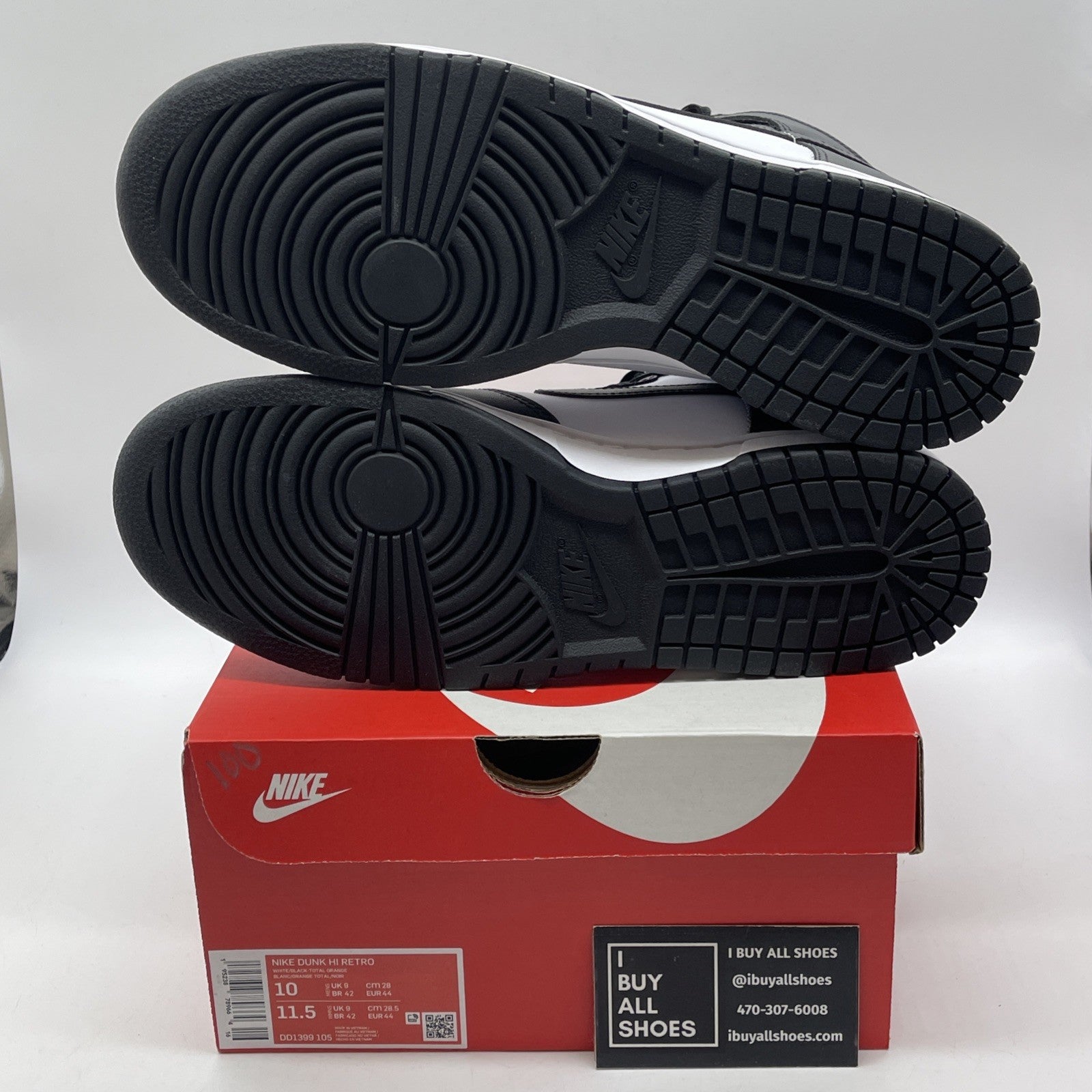 Size 10 - Nike Dunk High Black White Leather (DD1399-105)