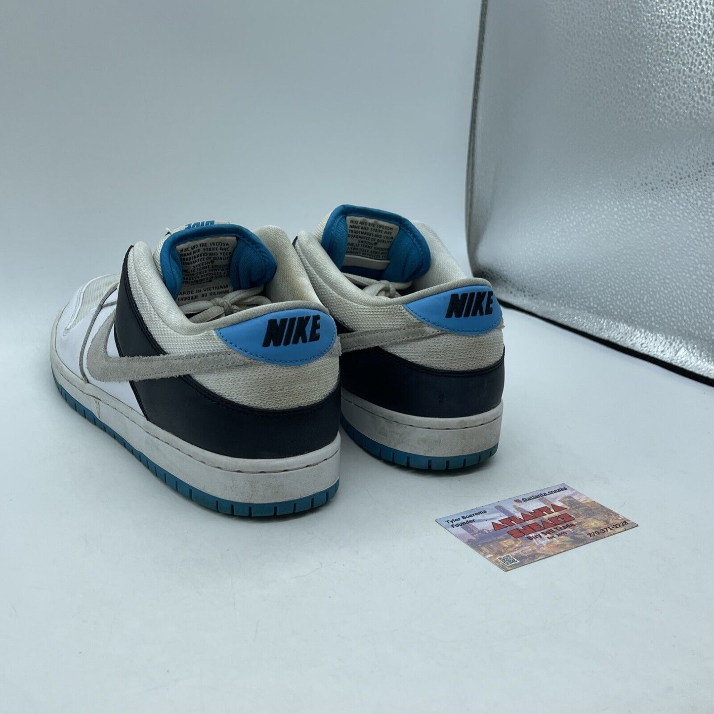 Size 11 - Nike Dunk Pro SB Low Laser Blue White Suede Leather (BQ6817-101)