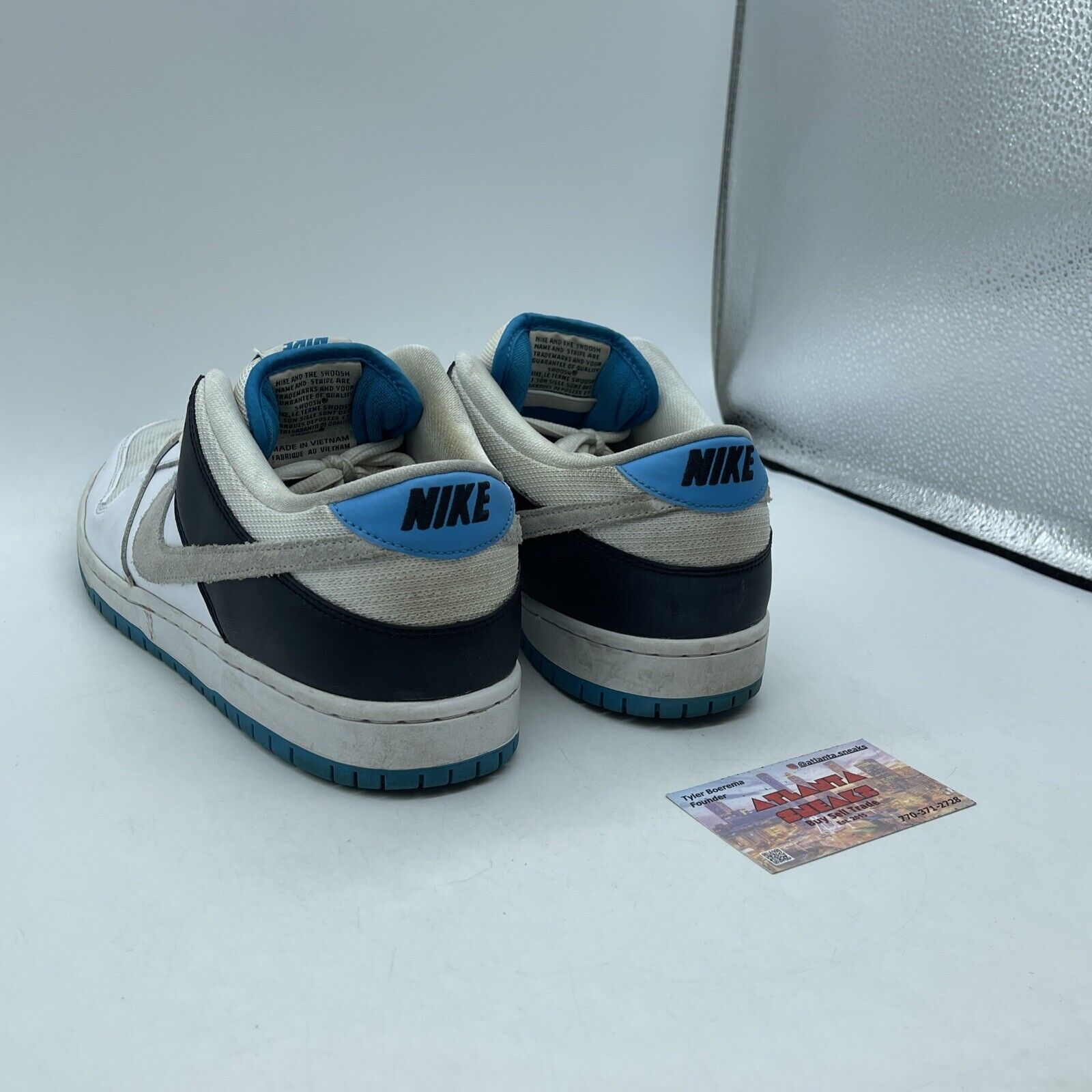 Size 11 - Nike Dunk Pro SB Low Laser Blue White Suede Leather (BQ6817-101)