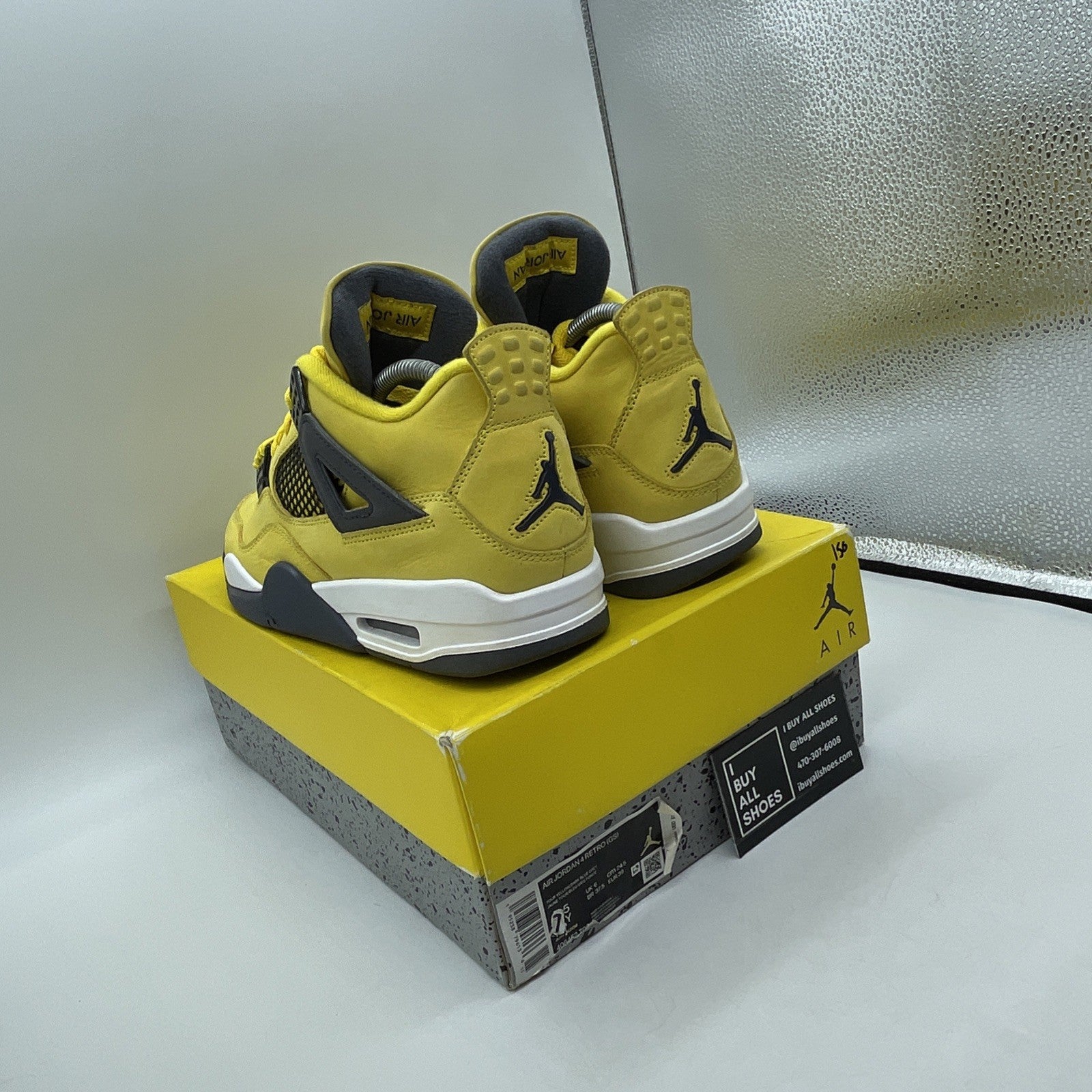 Size 7.5Y - Air Jordan 4 Retro GS Tour Yellow 2021 Suede Leather (408452700)