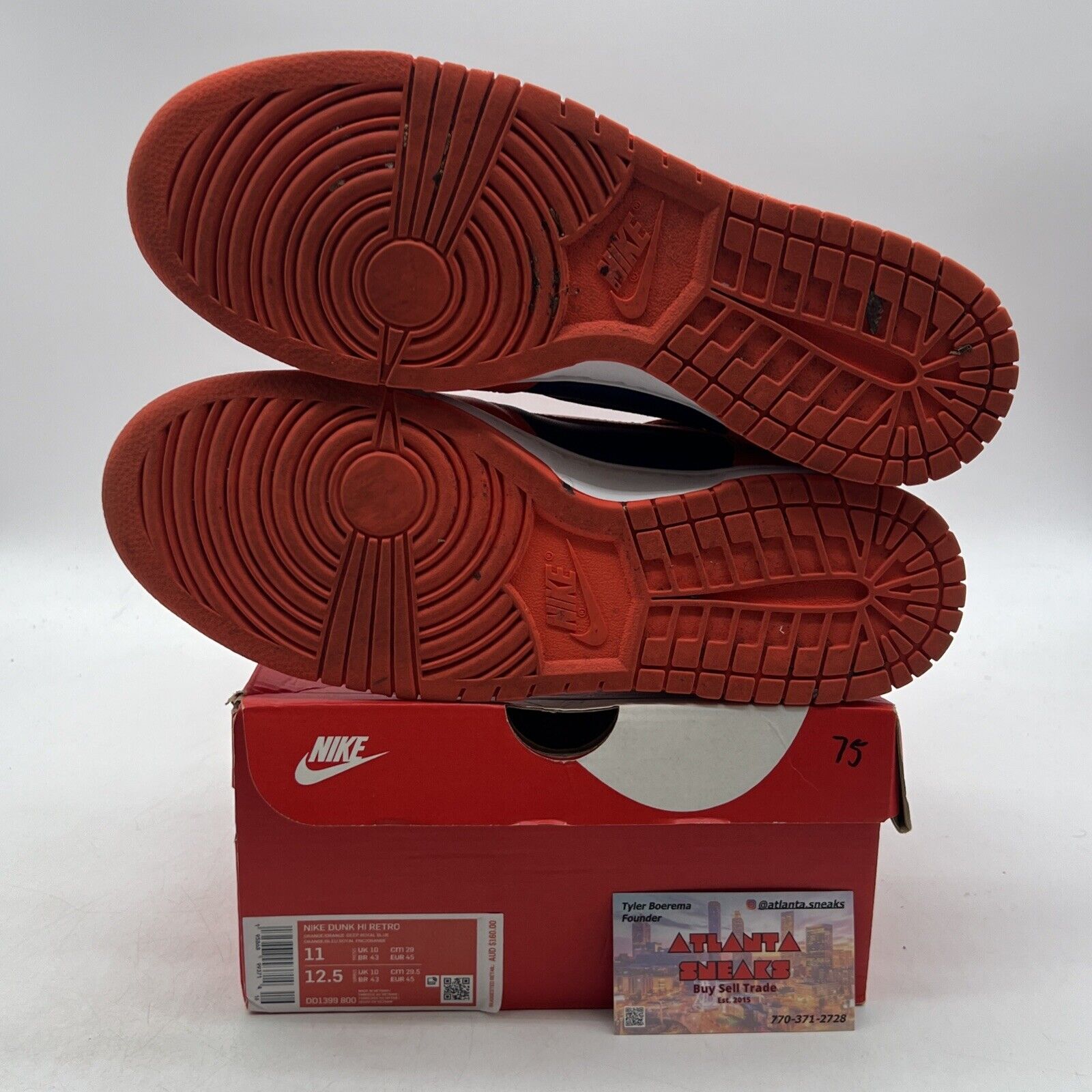 Size 11 - Nike Dunk High Knicks Blue Orange White Leather (DD1399-800)