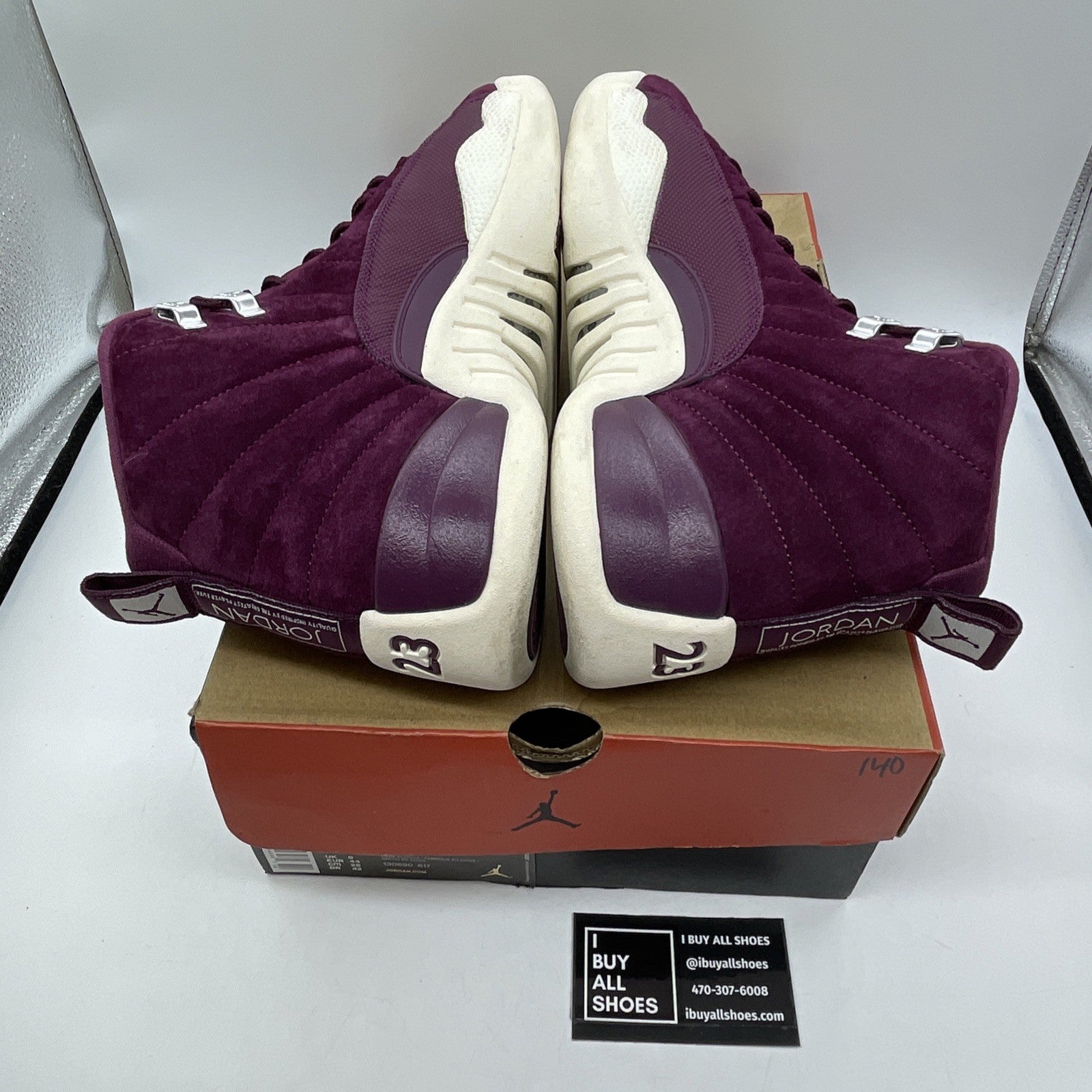 Size 10 - Air Jordan 12 Retro Bordeaux Purple Suede Leather (130690-617)