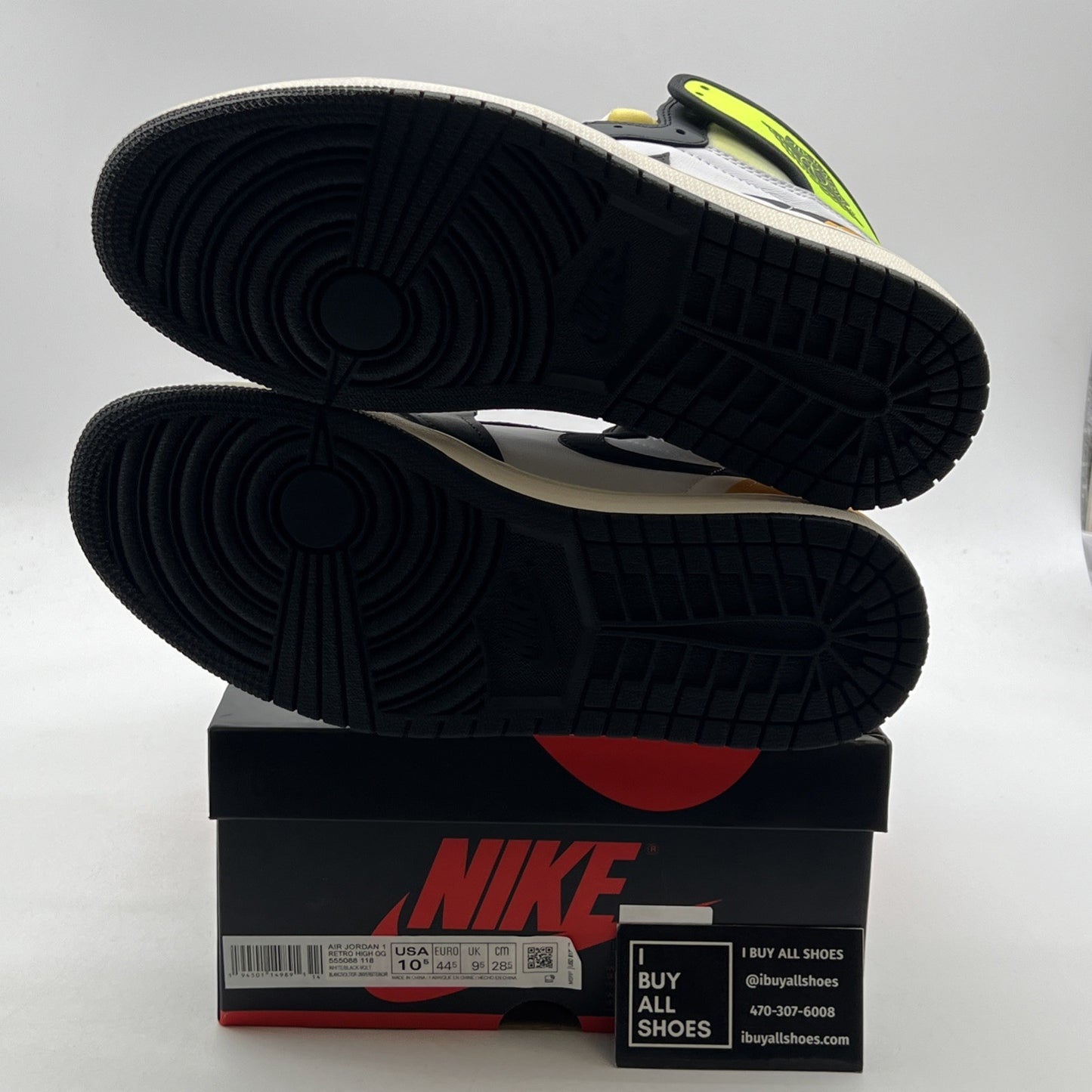 Size 10.5 - Air Jordan 1 Retro High OG Volt (555088-118)