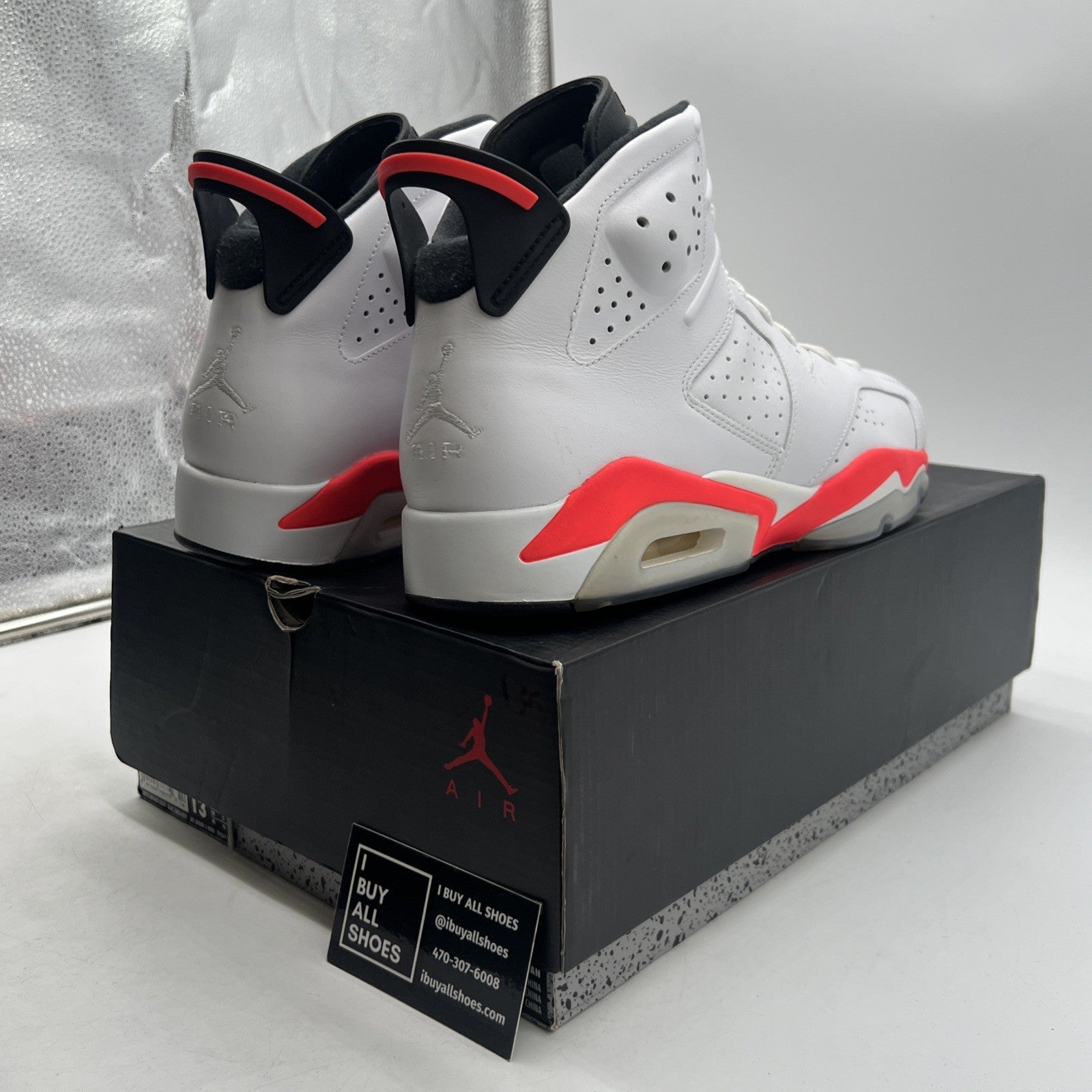Size 13 - Air Jordan 6 Retro 2014 White Infrared (384664-123)