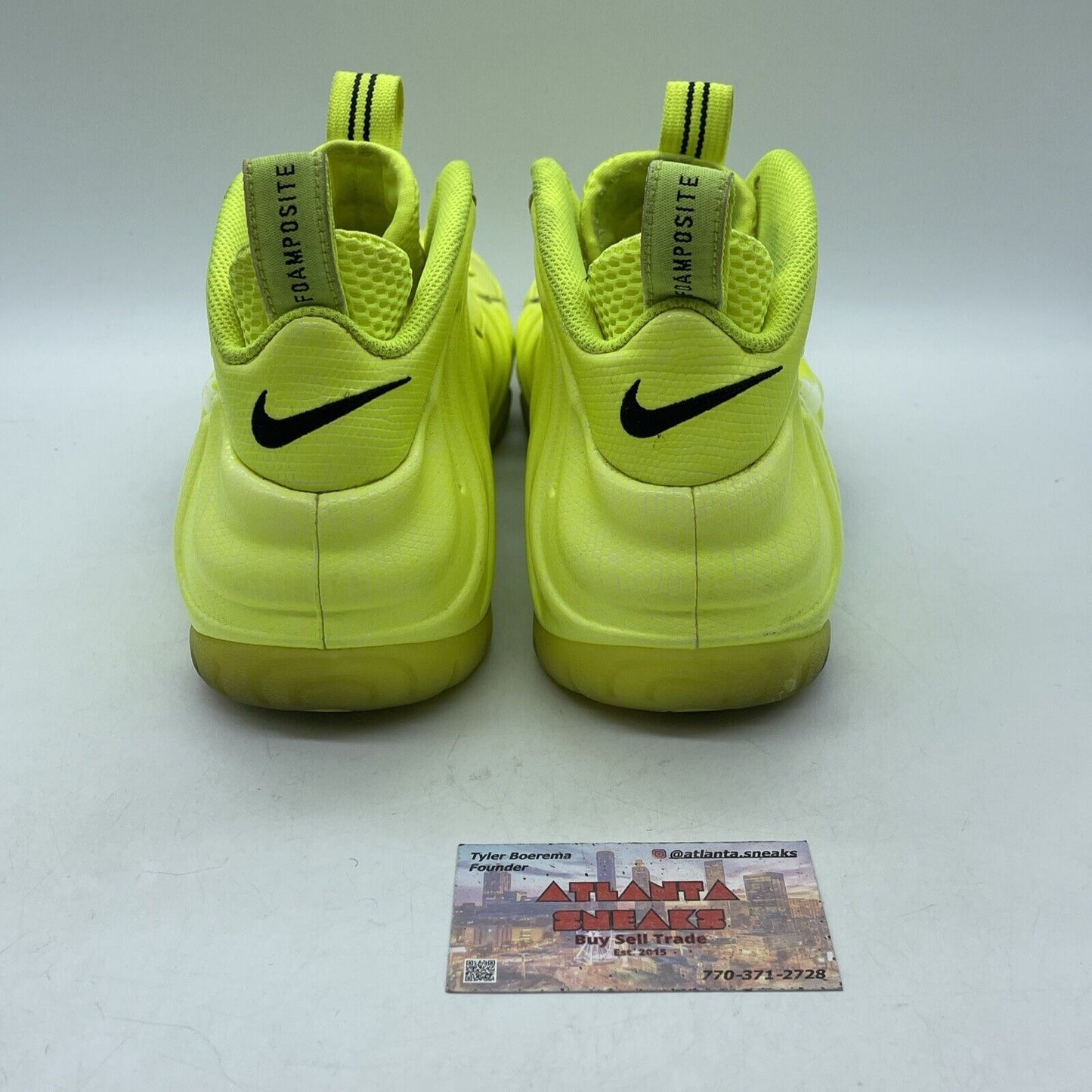 Size 10 - Nike Air Foamposite Pro Volt 2014 Neon Yellow Leather (624041-700)