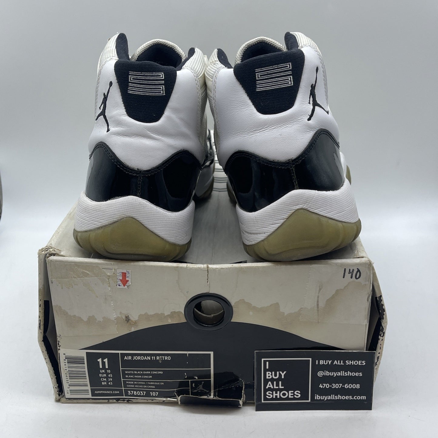 Size 11 - Air Jordan 11 Retro Concord 2011 (378037-107)