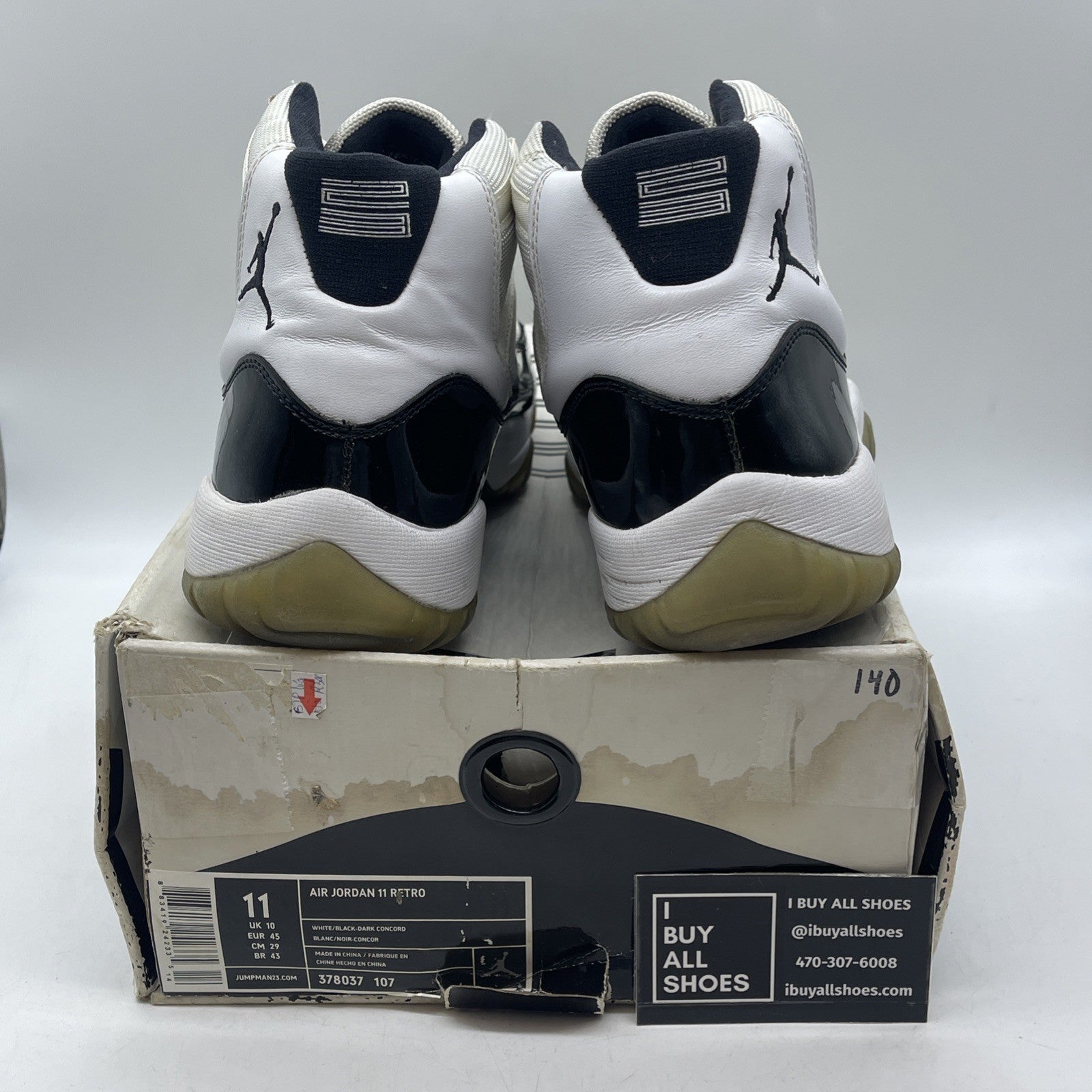Size 11 - Air Jordan 11 Retro Concord 2011 (378037-107)