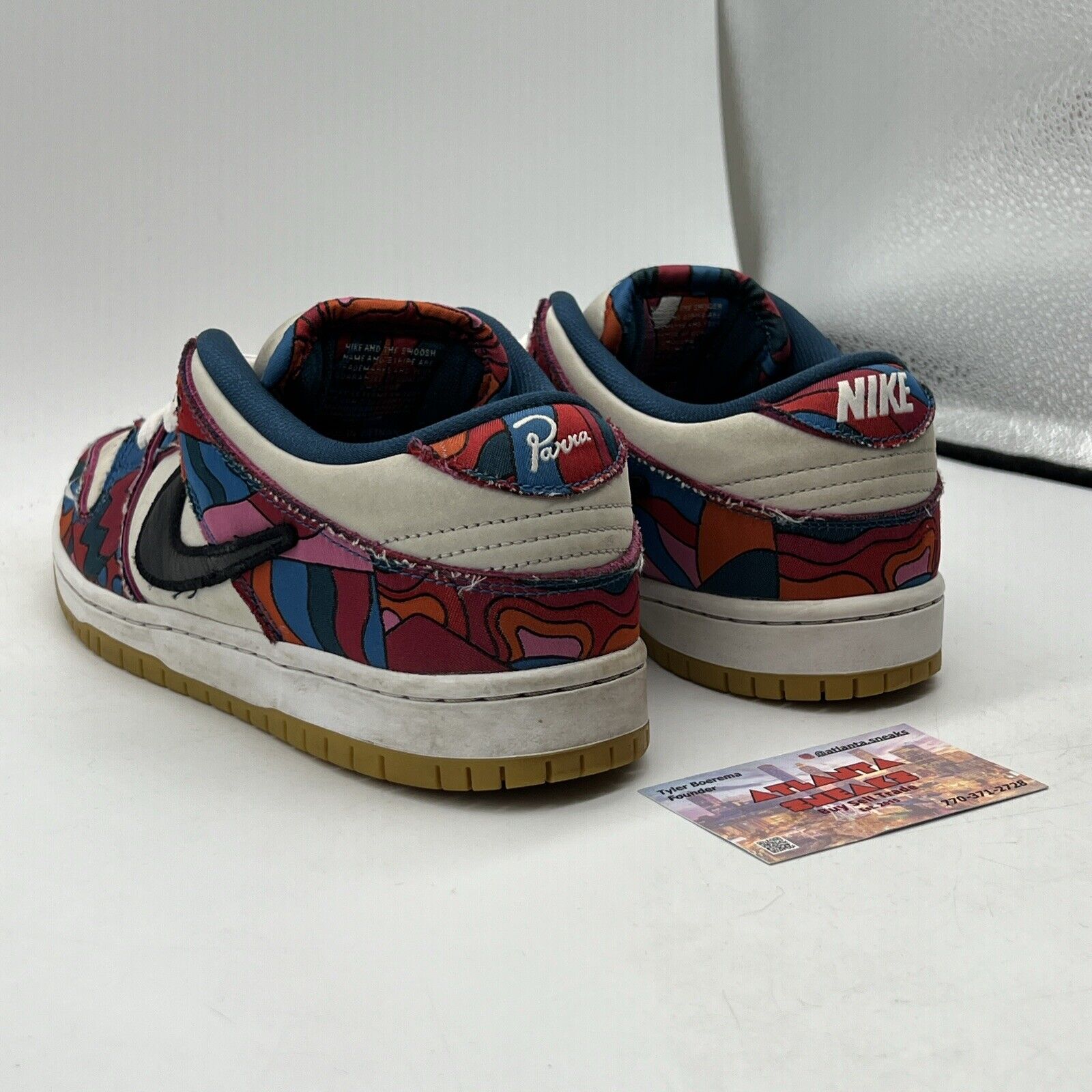 Size 8 - Nike Dunk Low Pro SB x Parra Abstract Art 2021 Black Gum (DH7695-600)