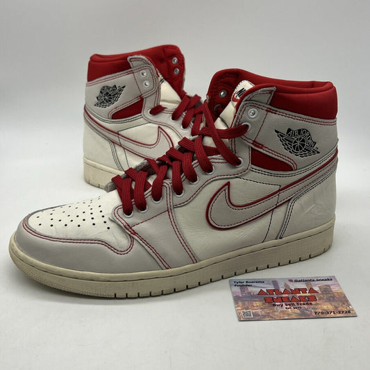 Size 10 - Air Jordan 1 Retro OG High Phantom White Red Leather (555088-160)