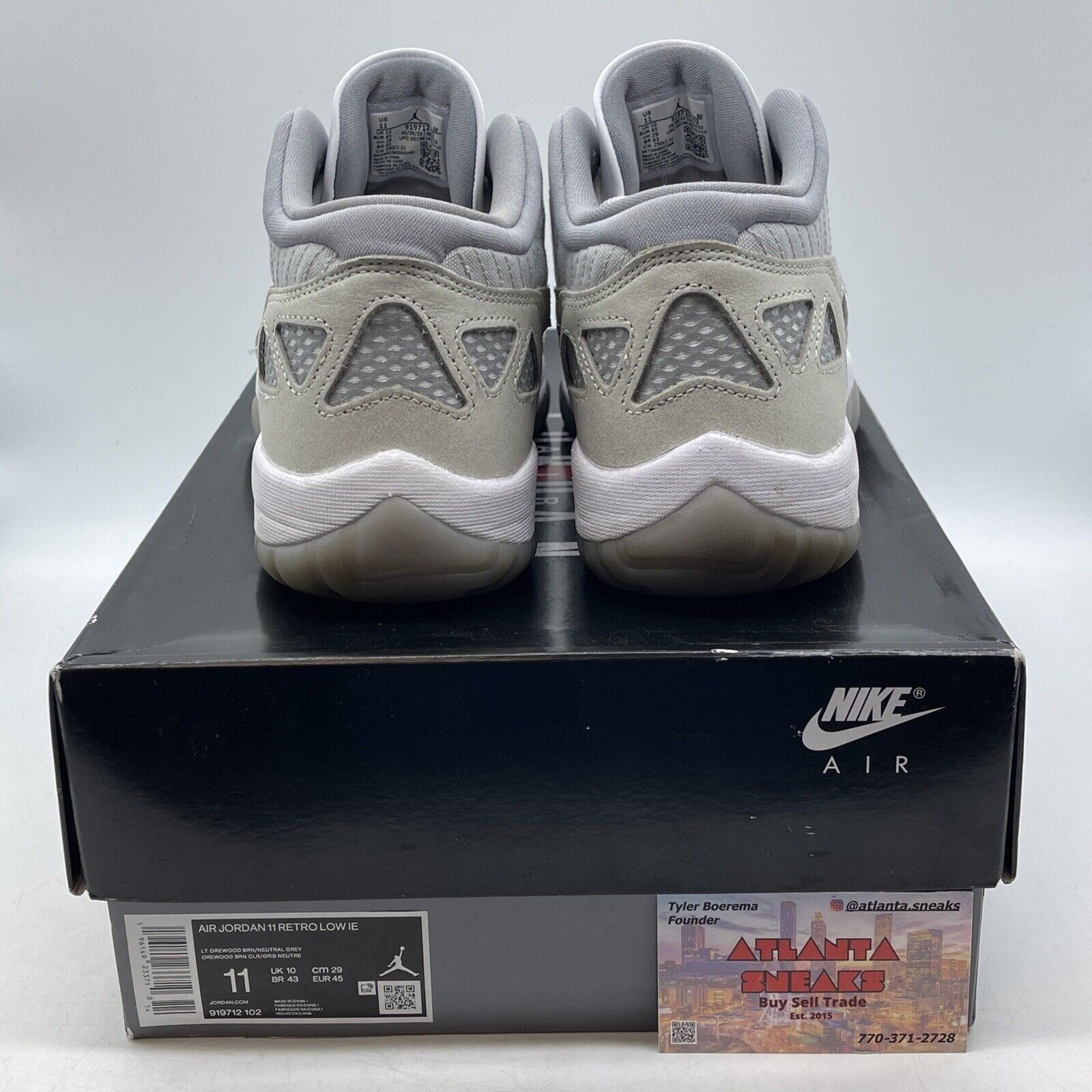 Size 11 - Air Jordan 11 Retro IE Low Light Orewood Brown Grey (919712-102)