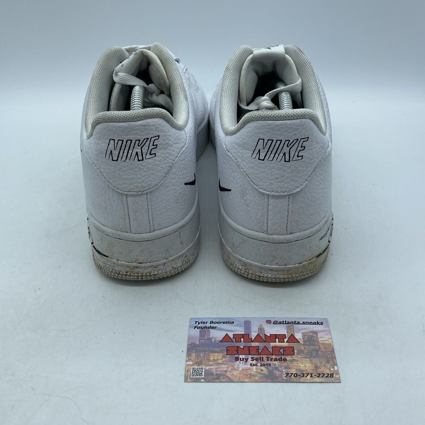 Size 12 - Nike Air Force 1 Low Sketch - Black White Leather (CW7581-101)