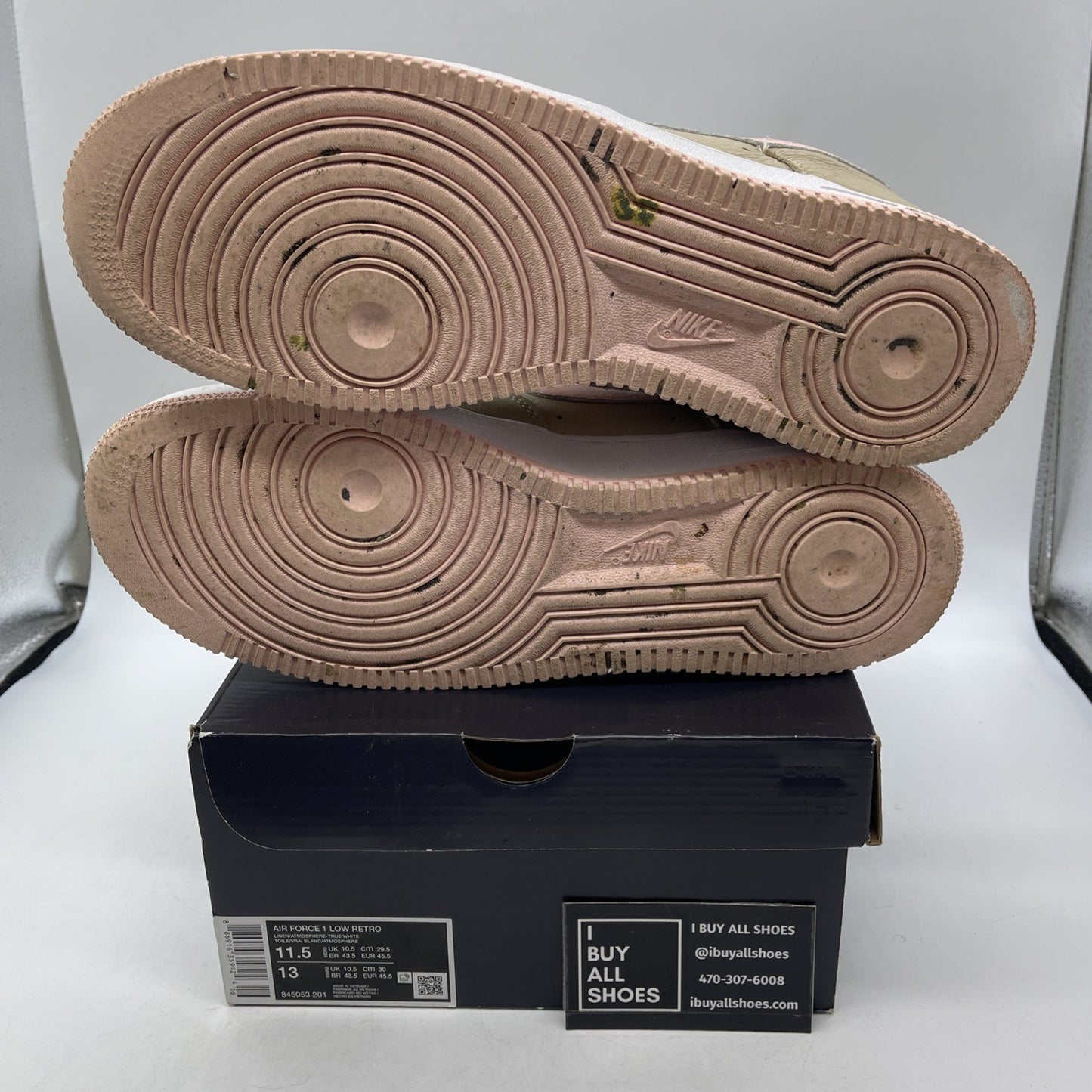 Size 11.5 - Nike Air Force 1 Retro 2016 Kith Exclusive Low Linen (845053-201)
