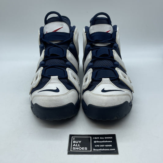 Size 12 - Nike Air More Uptempo 2016 Olympic White Blue Suede (414962-104)