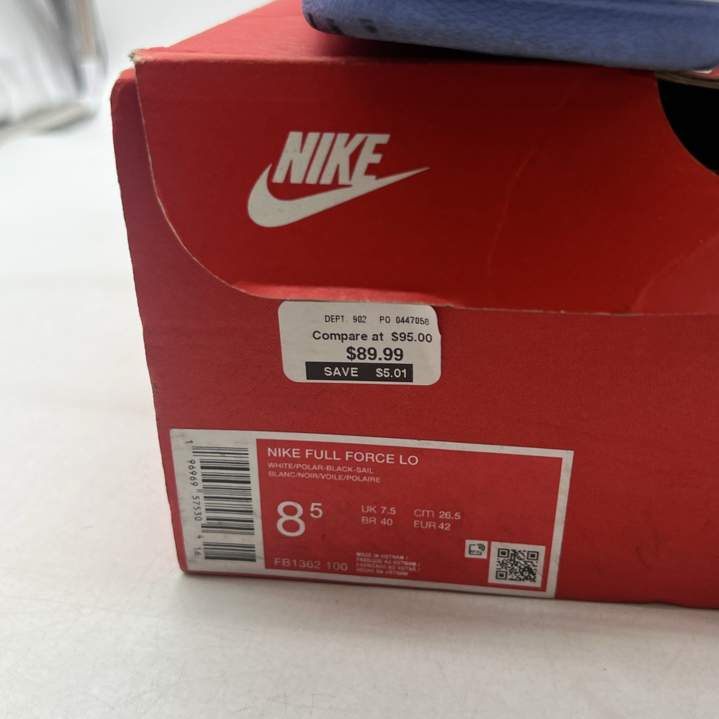 Size 8.5 - Nike Full Force Low Polar (FB1362-100)