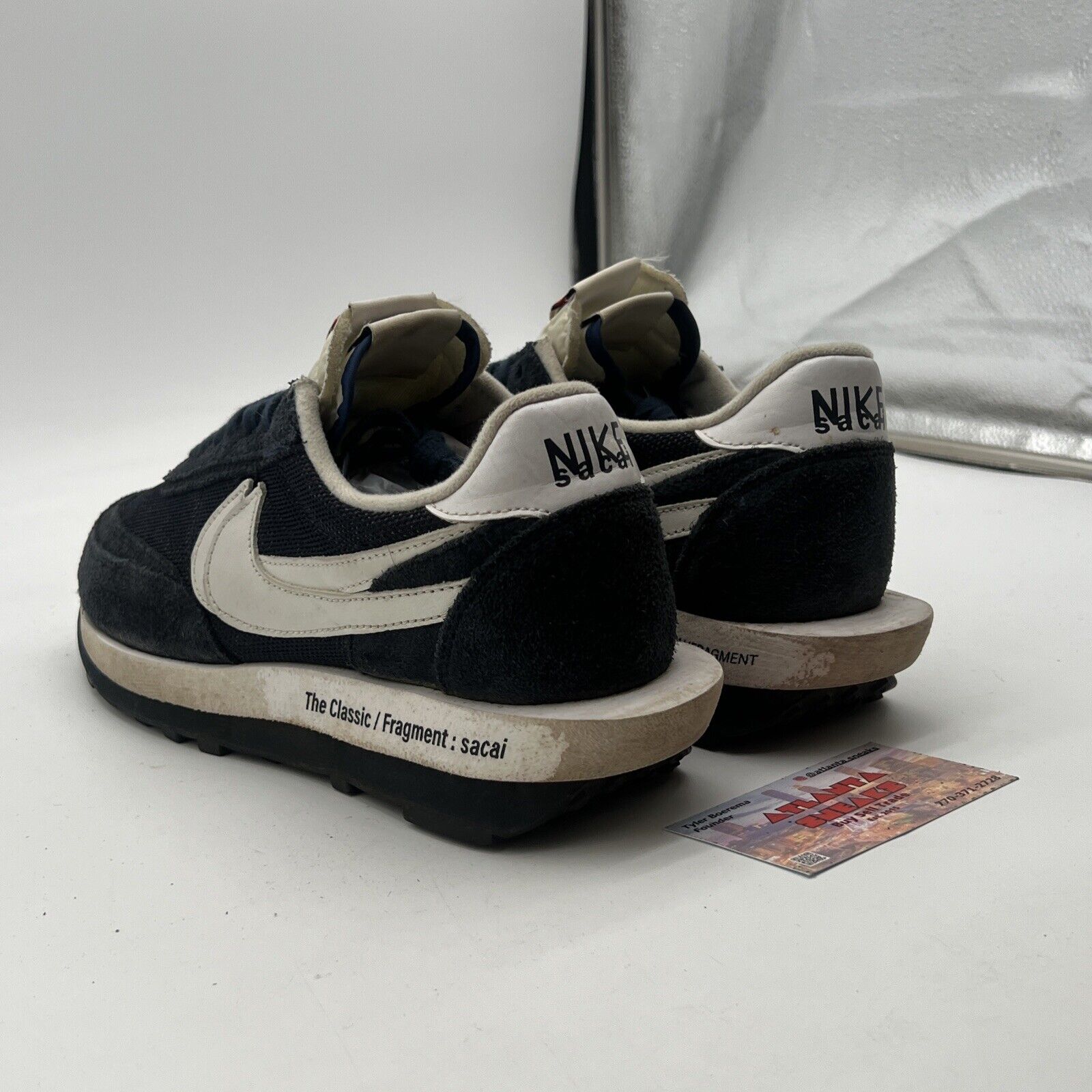 Size 9.5 - Nike LDV Waffle x Fragment Design x sacai Low Blackened Blue