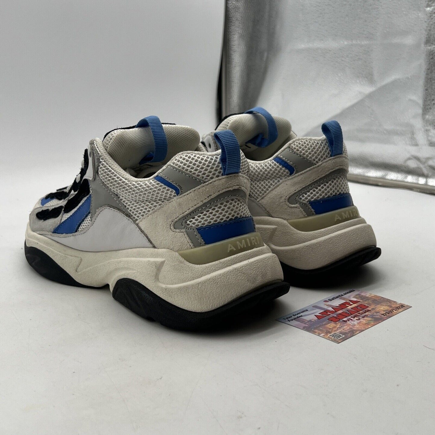 Size 9 - Amiri Bone Runner Sneaker Blue/White