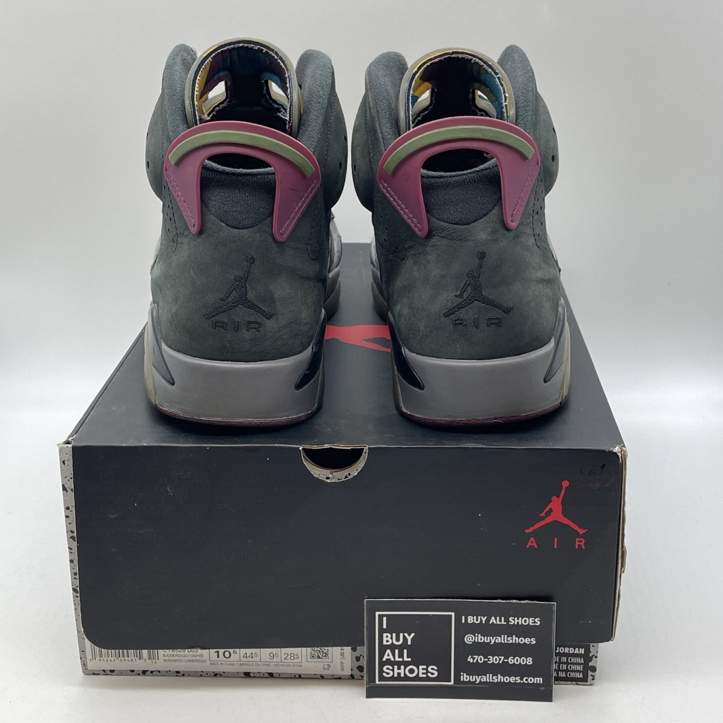 Size 10.5 - Air Jordan 6 Bordeaux Grey Black Suede (CT8529-063)