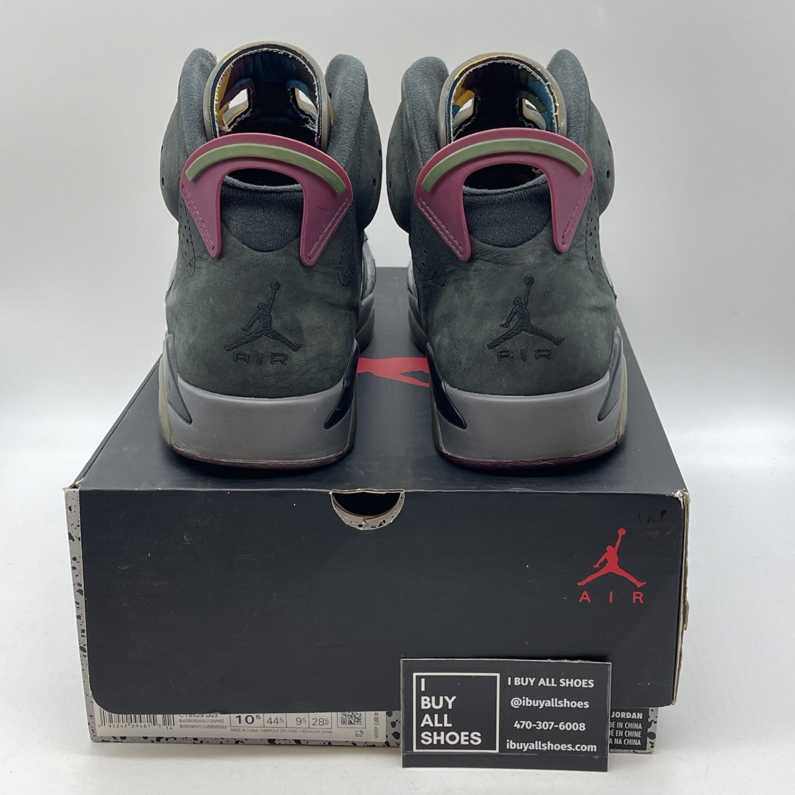 Size 10.5 - Air Jordan 6 Bordeaux Grey Black Suede (CT8529-063)