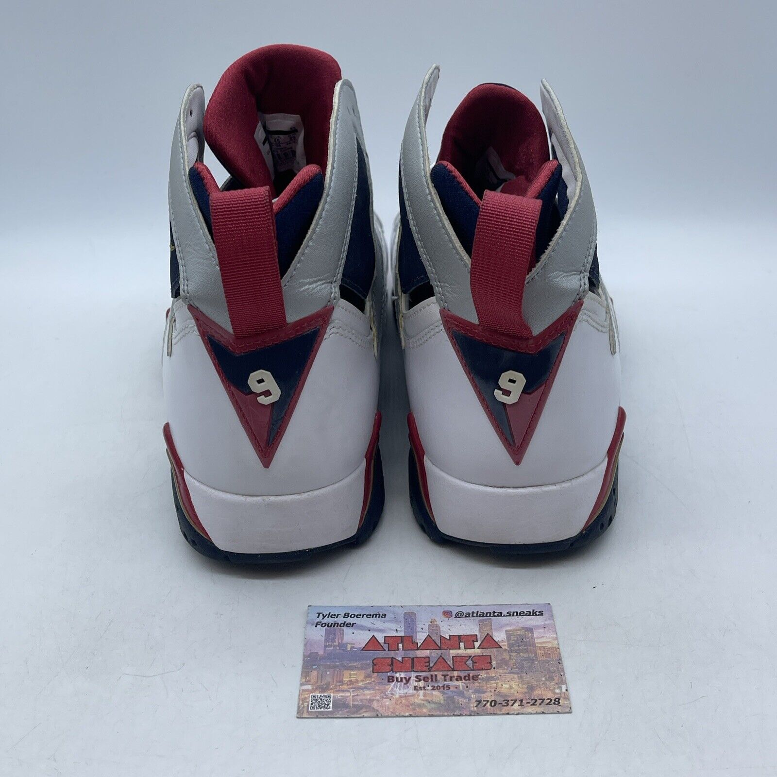 Size 11 - Air Jordan 7 Retro 2012 Olympic White Silver Leather Suede (304775-135