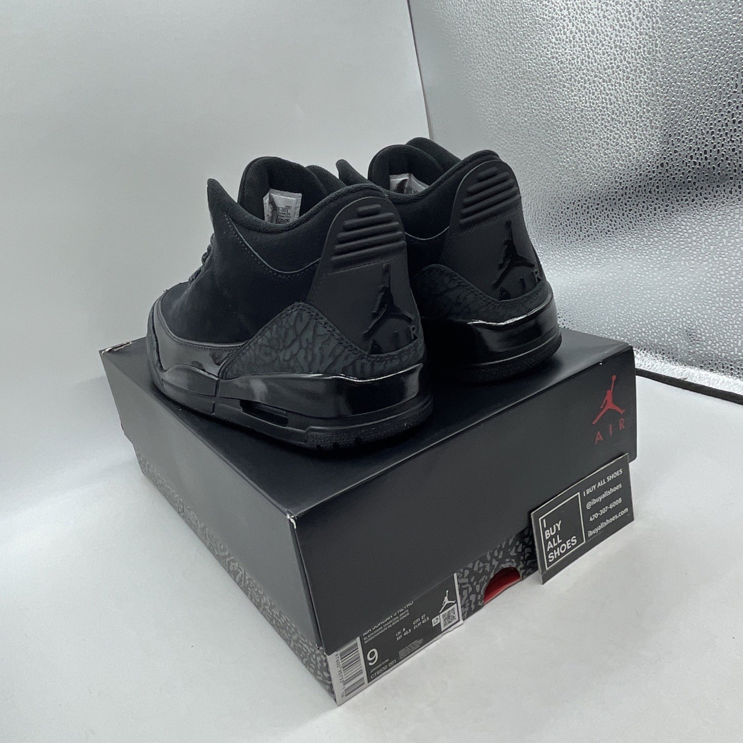 Size 9 - Air Jordan 3 Retro 2025 Black Cat (CT8532-001)