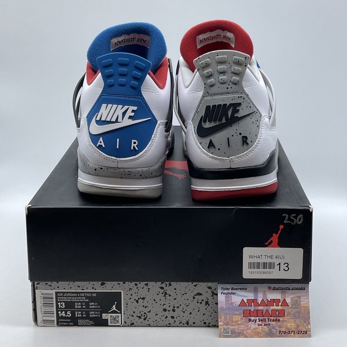 Size 13 - Jordan 4 Retro SE Mid What The 4 Blue Red Black White (CI1184-146)