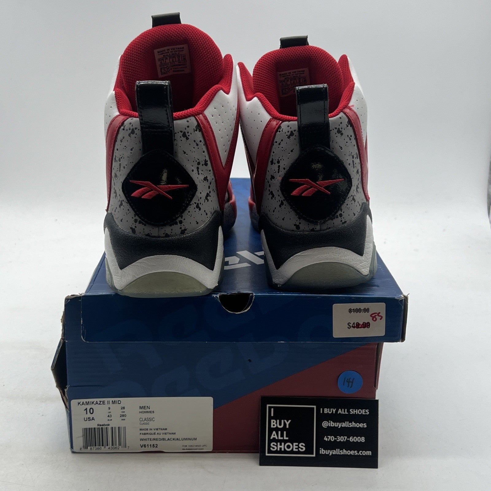 Size 10 - Reebok Kamikaze 2 Cement (V61152)